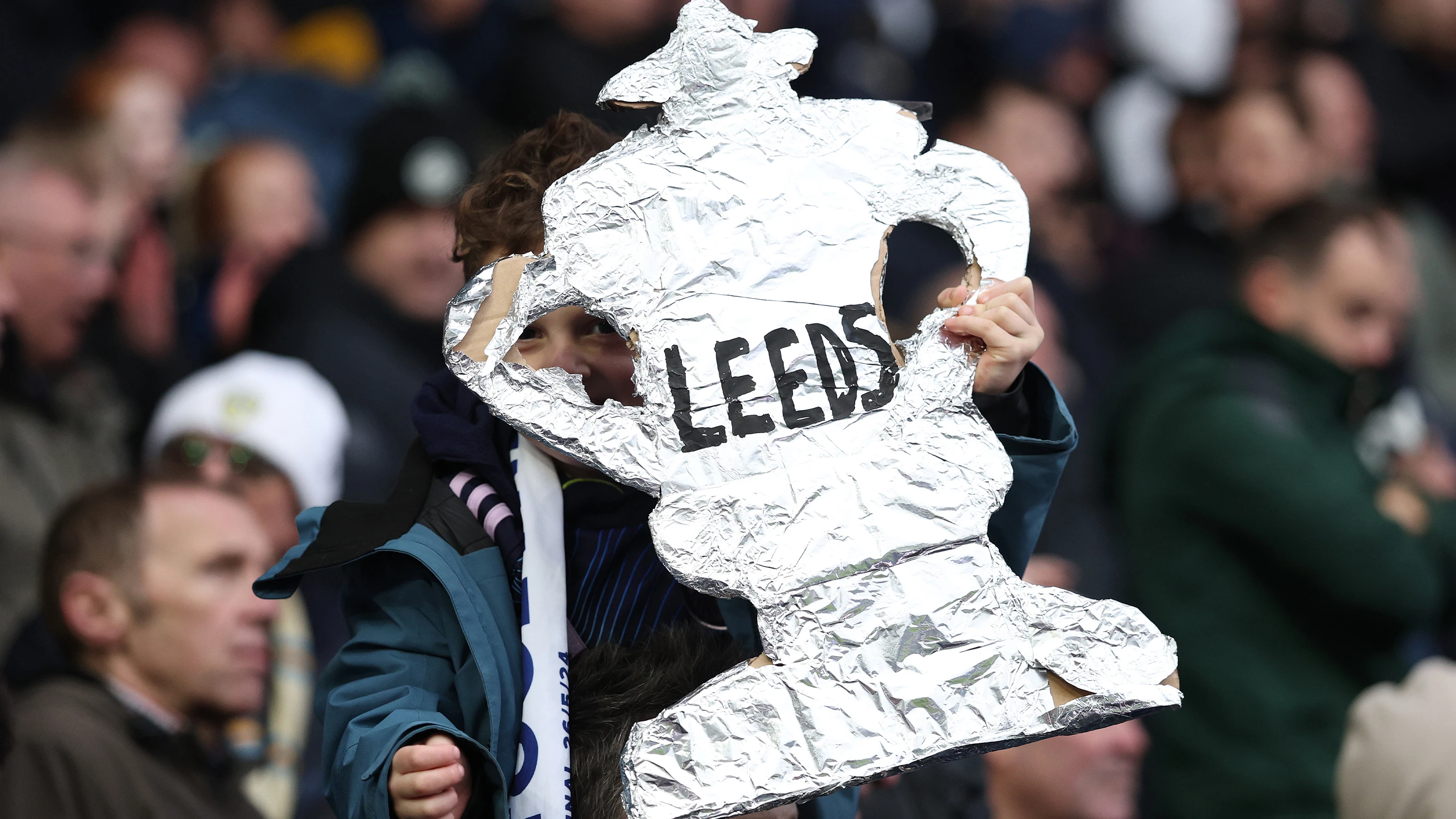 Young Fan Holding Tin FA Cup