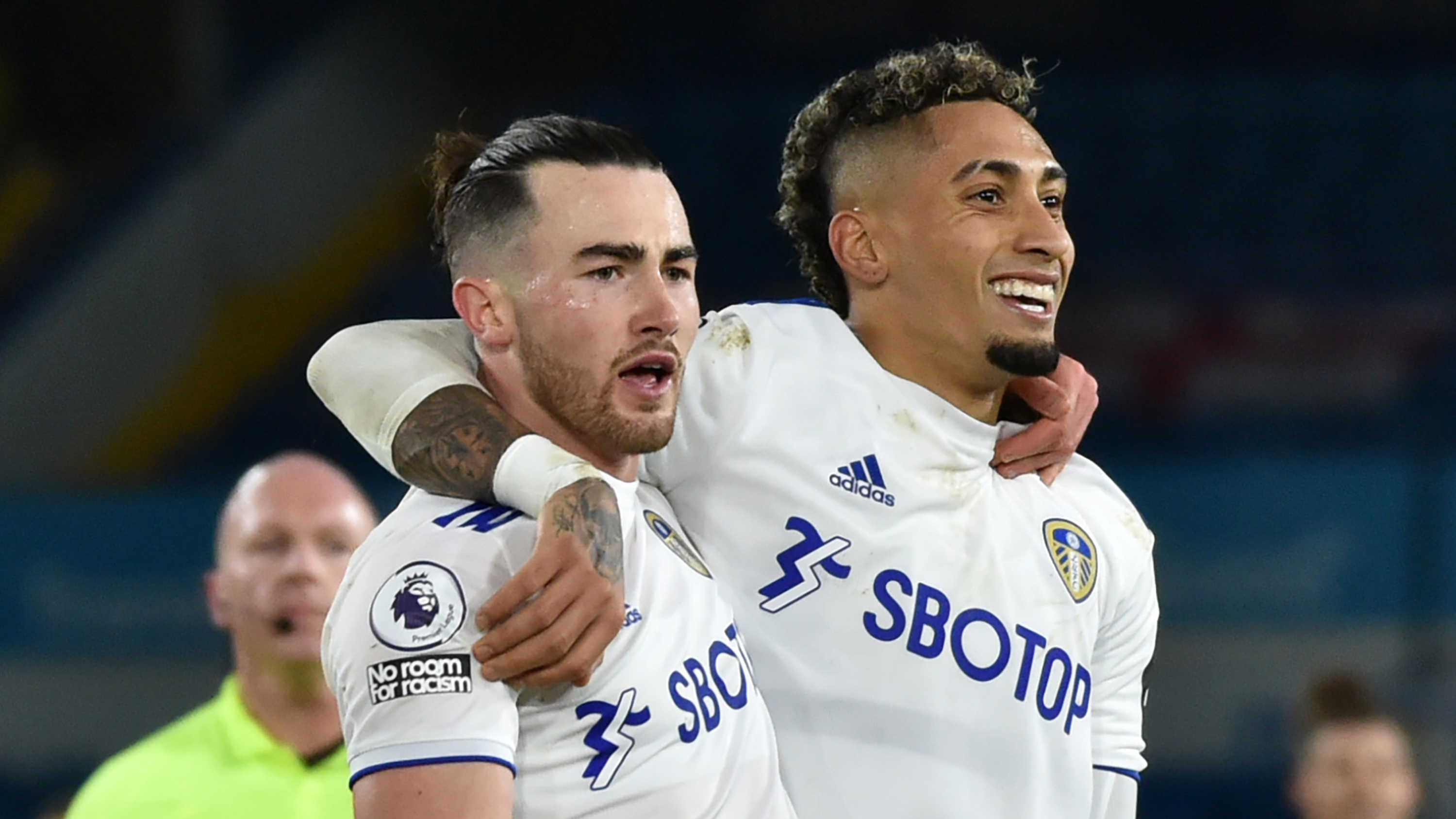 Jack Harrison Raphinha Newcastle Celebration