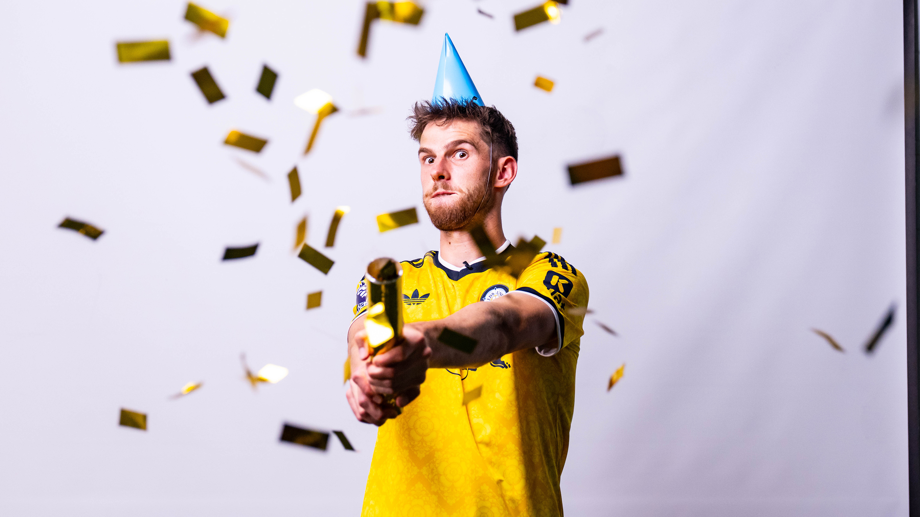 Anton Stach Media Day Aug 26 Popping Birthday Cannon