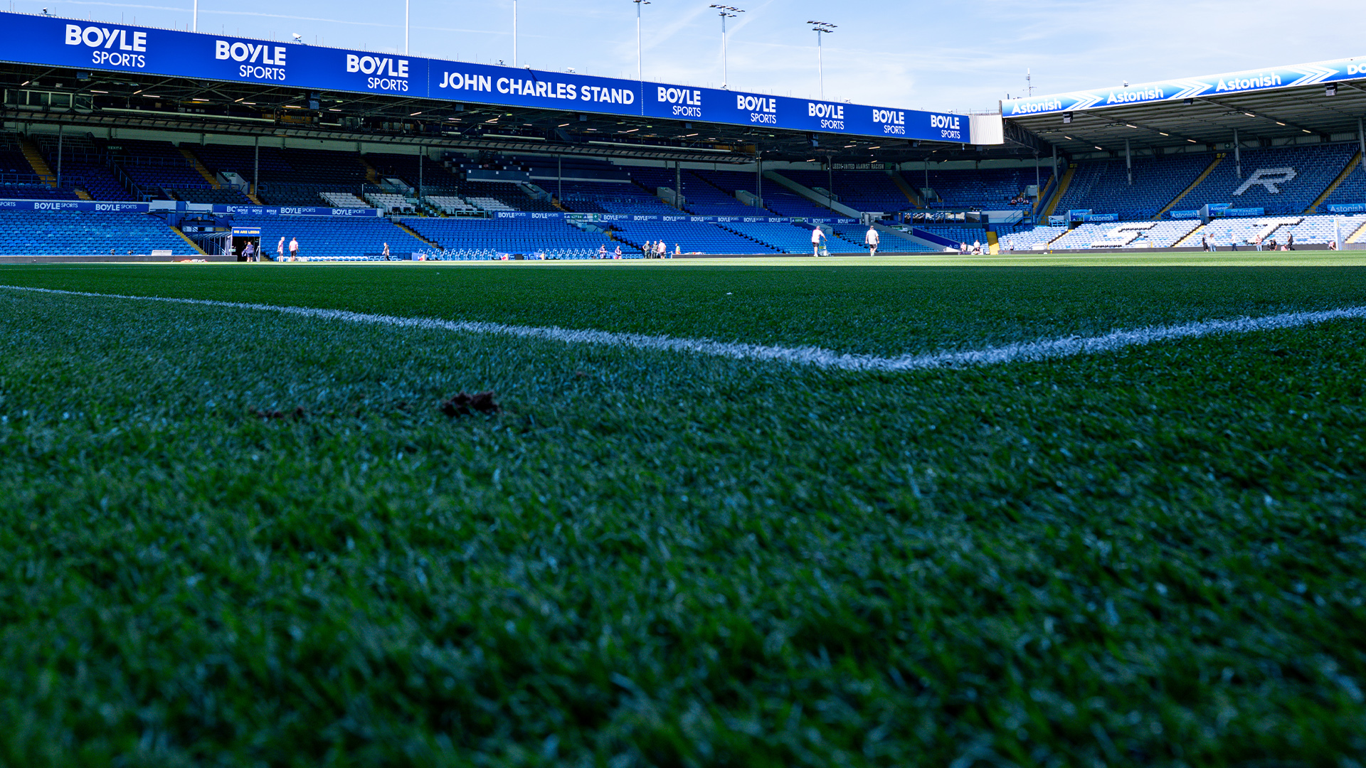 Elland Road Aug 26 West Stand Grass