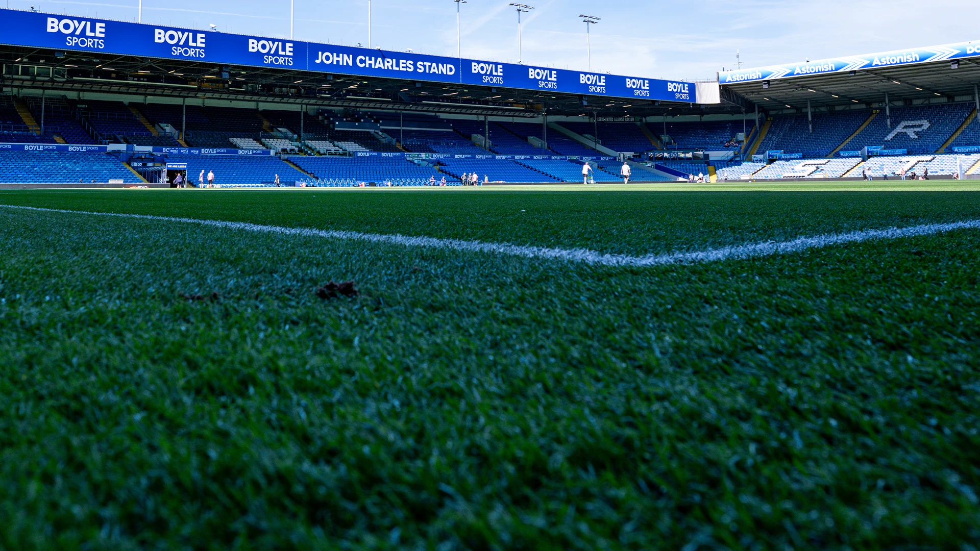 Elland Road Aug 26 West Stand Grass