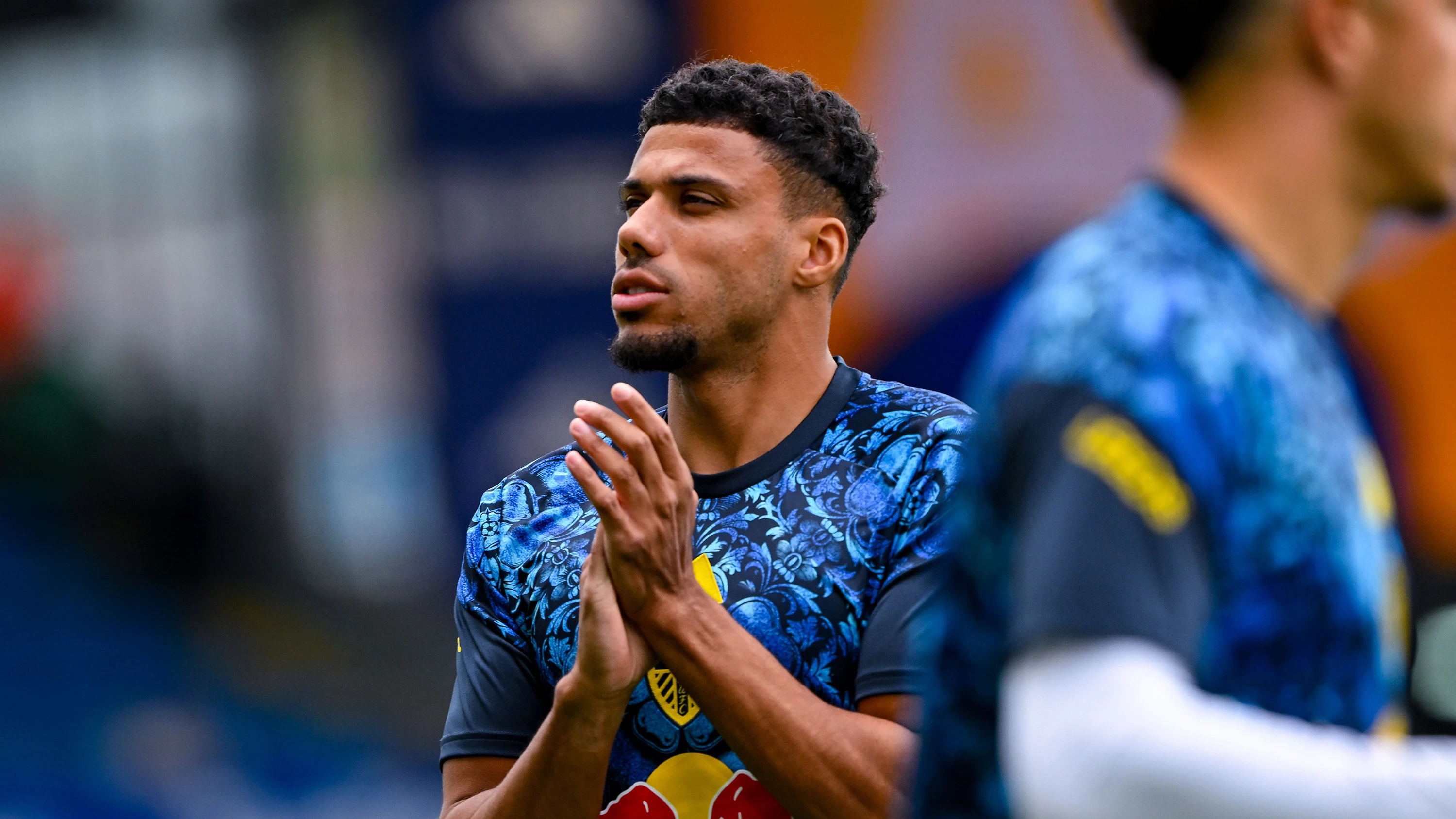 James Justin Brentford Aug 26 Clapping fans pre-match
