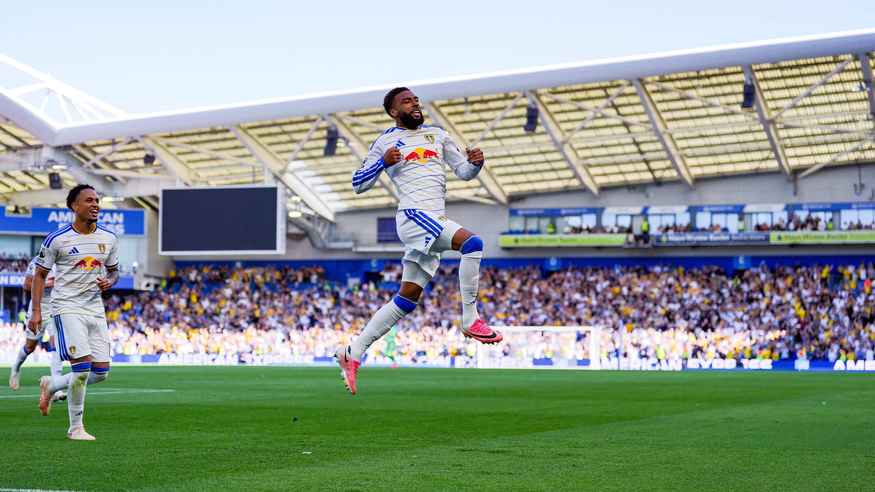 Jayden Bogle Brighton Sept 26 Jumping celebrating goal