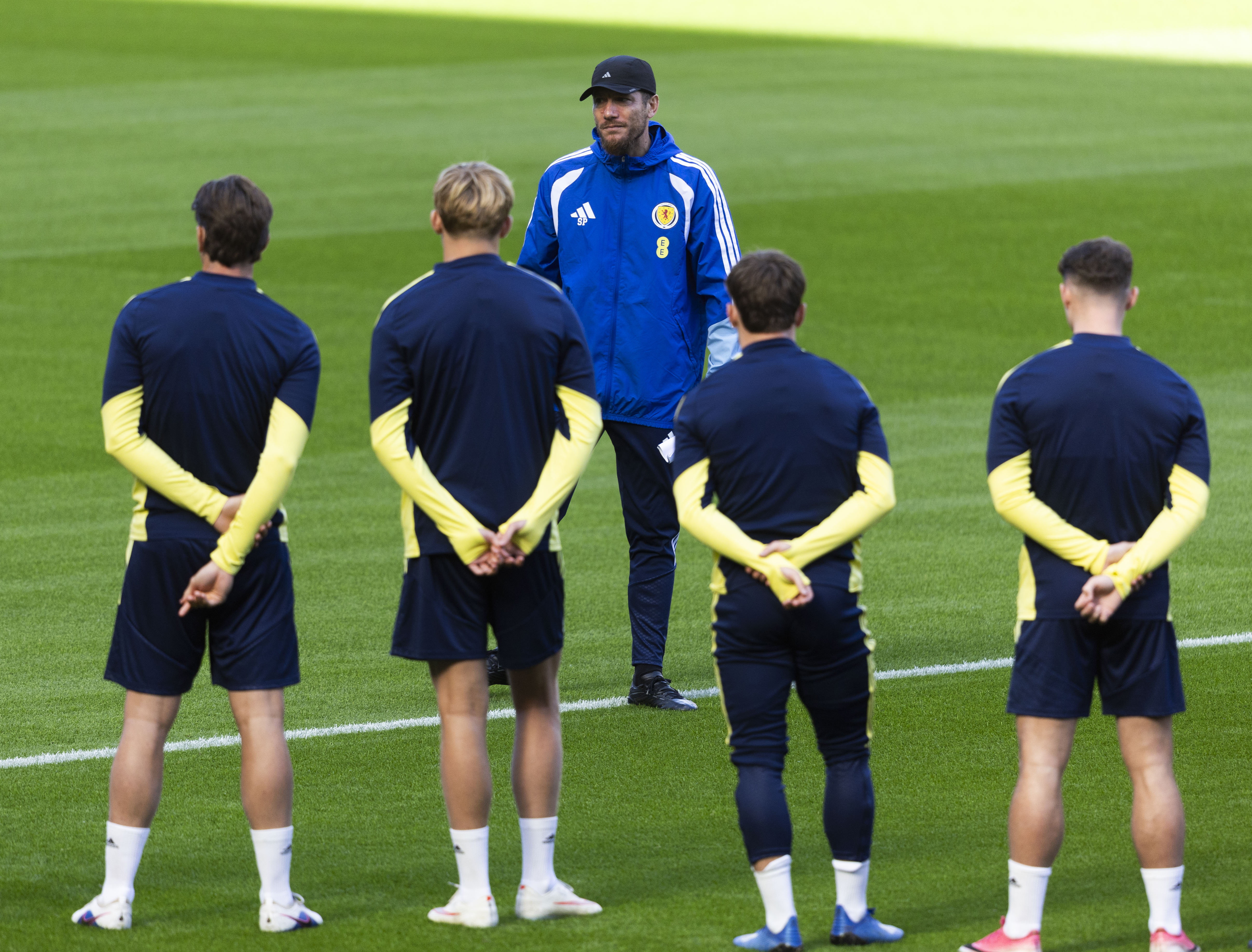 Sébastien Pocognoli during training at Barclays Hampden on Monday