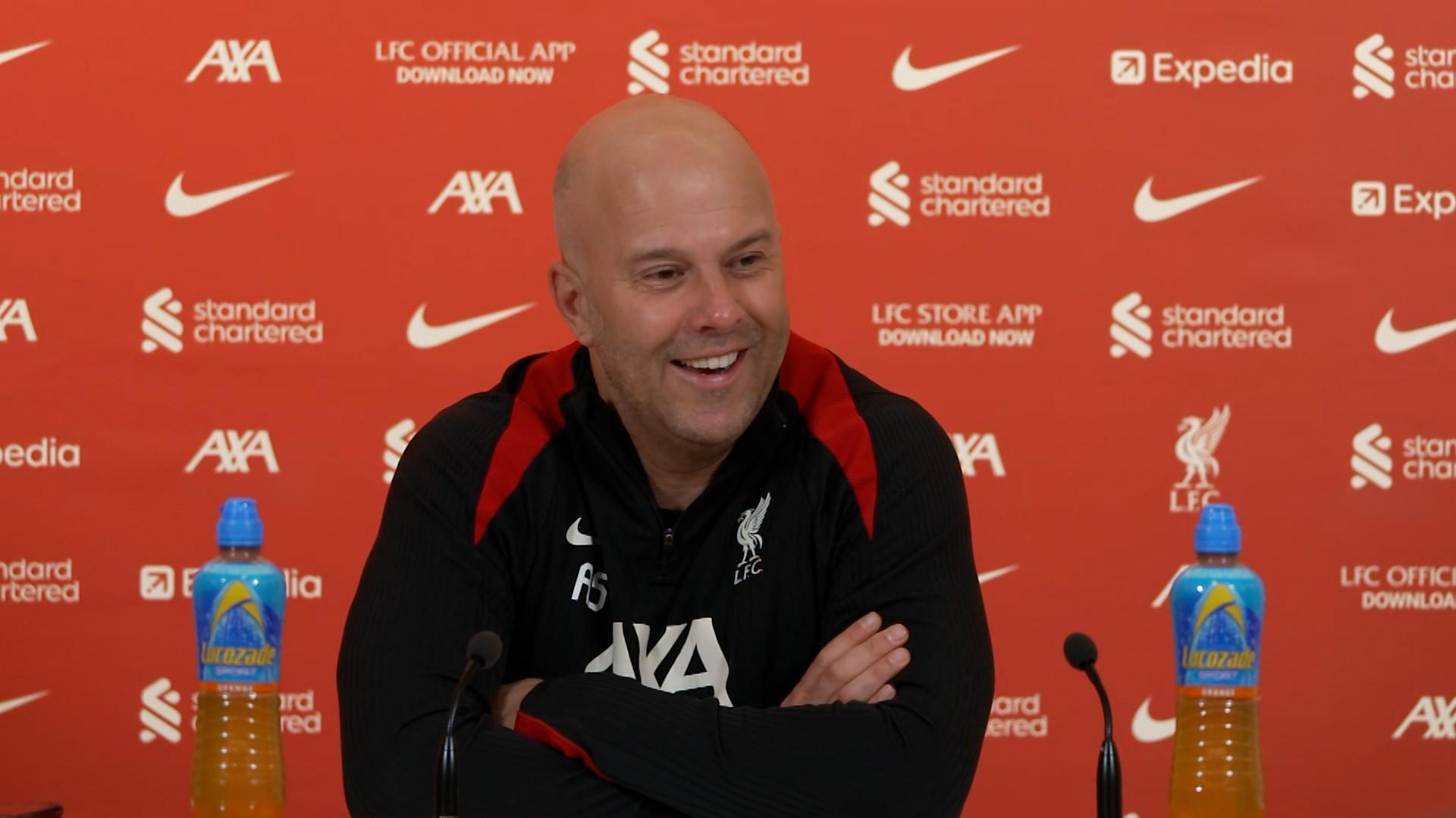 Ipswich, Konate, Elliott and debates with dad - the best bits from Arne Slot's press conference