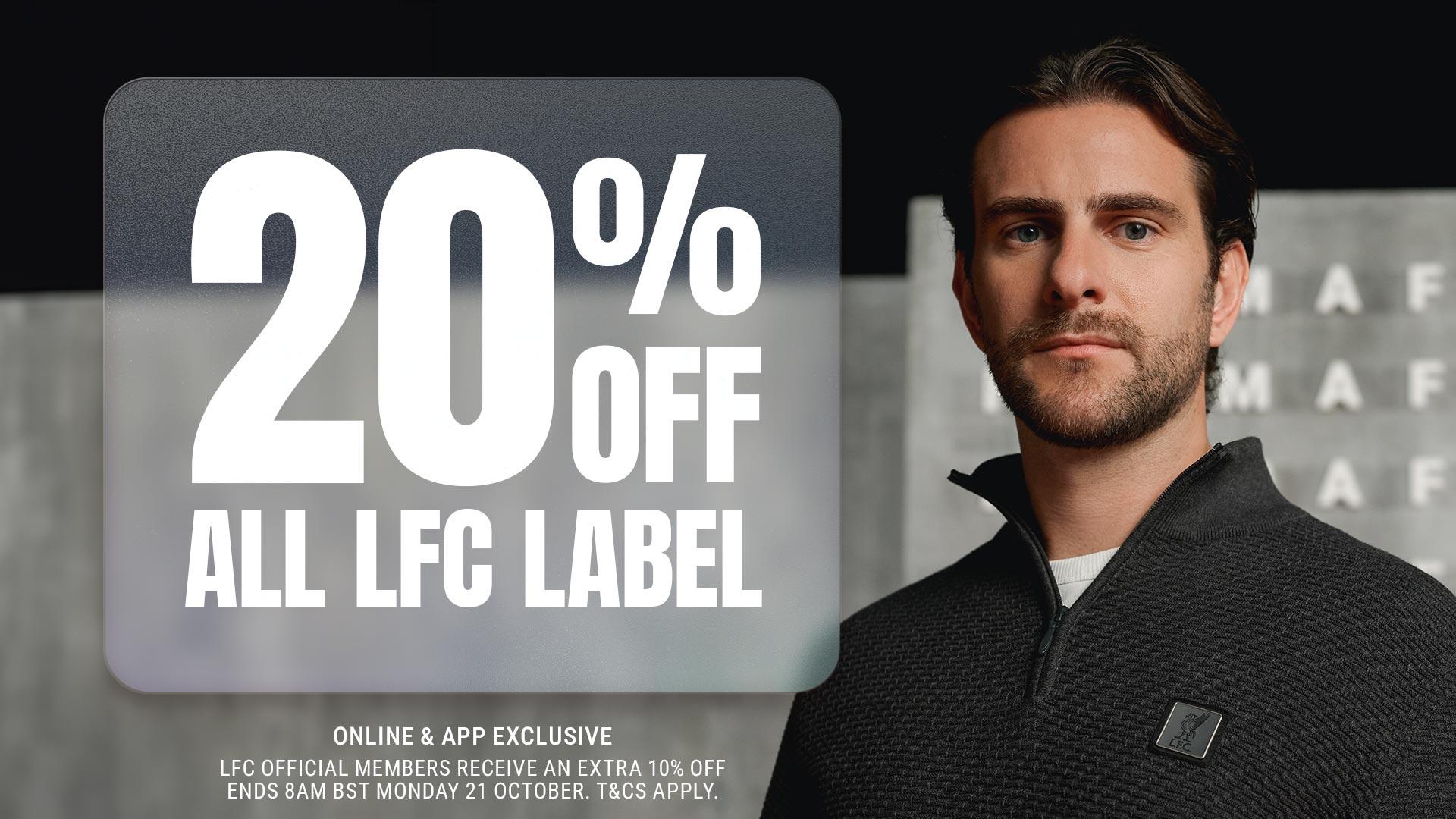 Sale: Last chance to get 20% off LFC Label products now