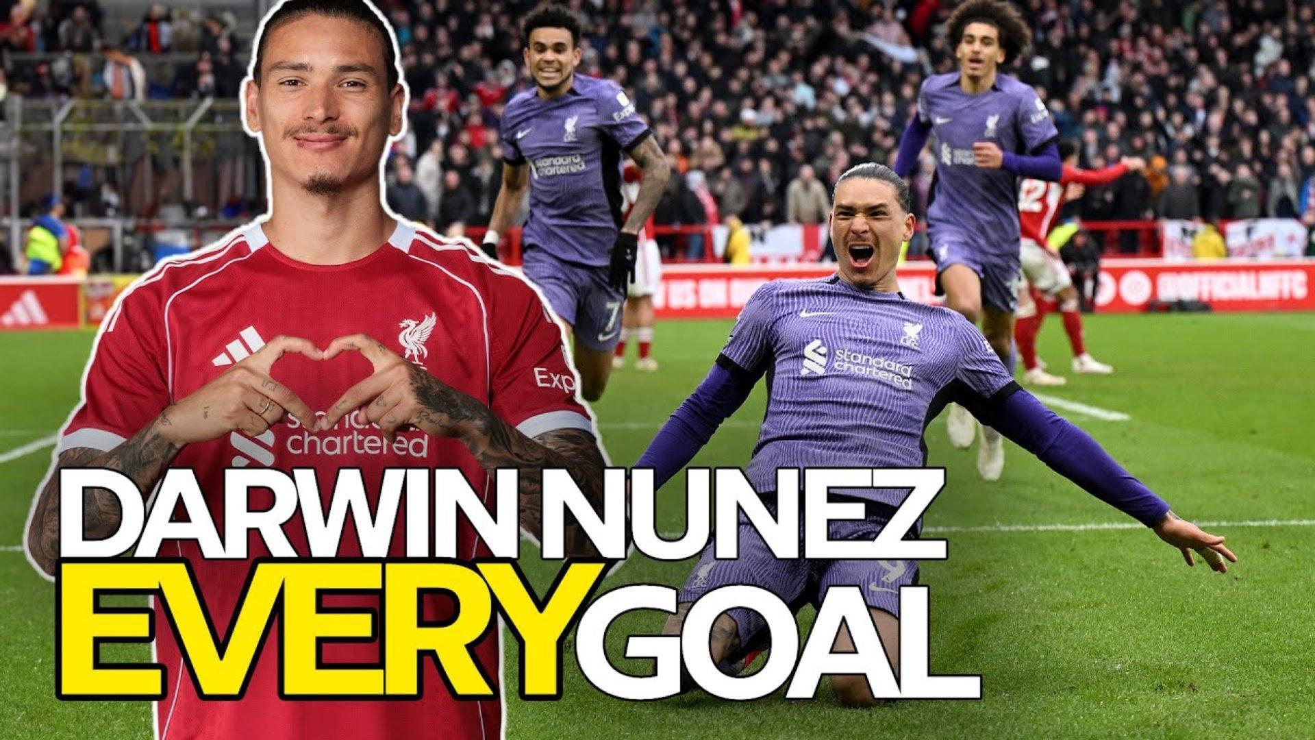 Watch every goal Darwin Nunez scored for Liverpool