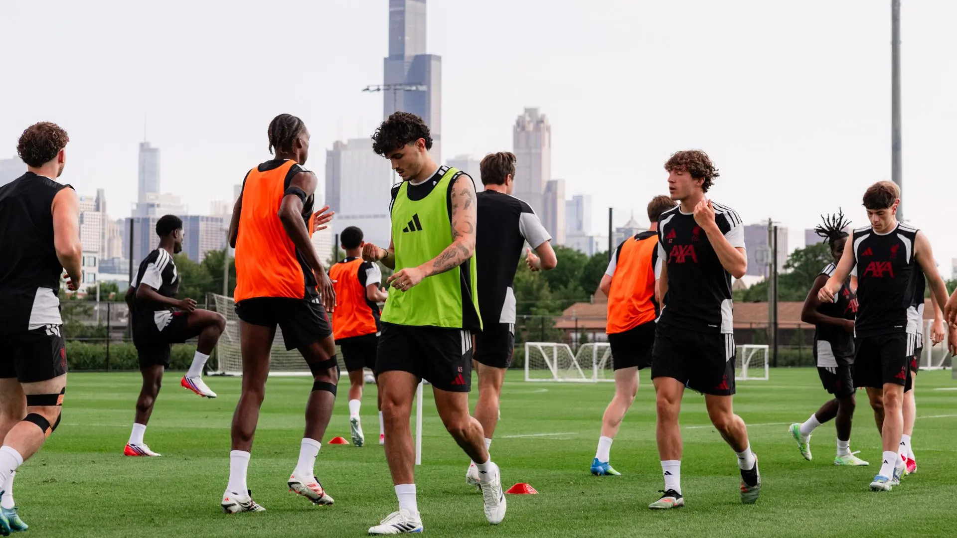 Photos: Stefan Bajcetic involved in latest Liverpool training session in Chicago