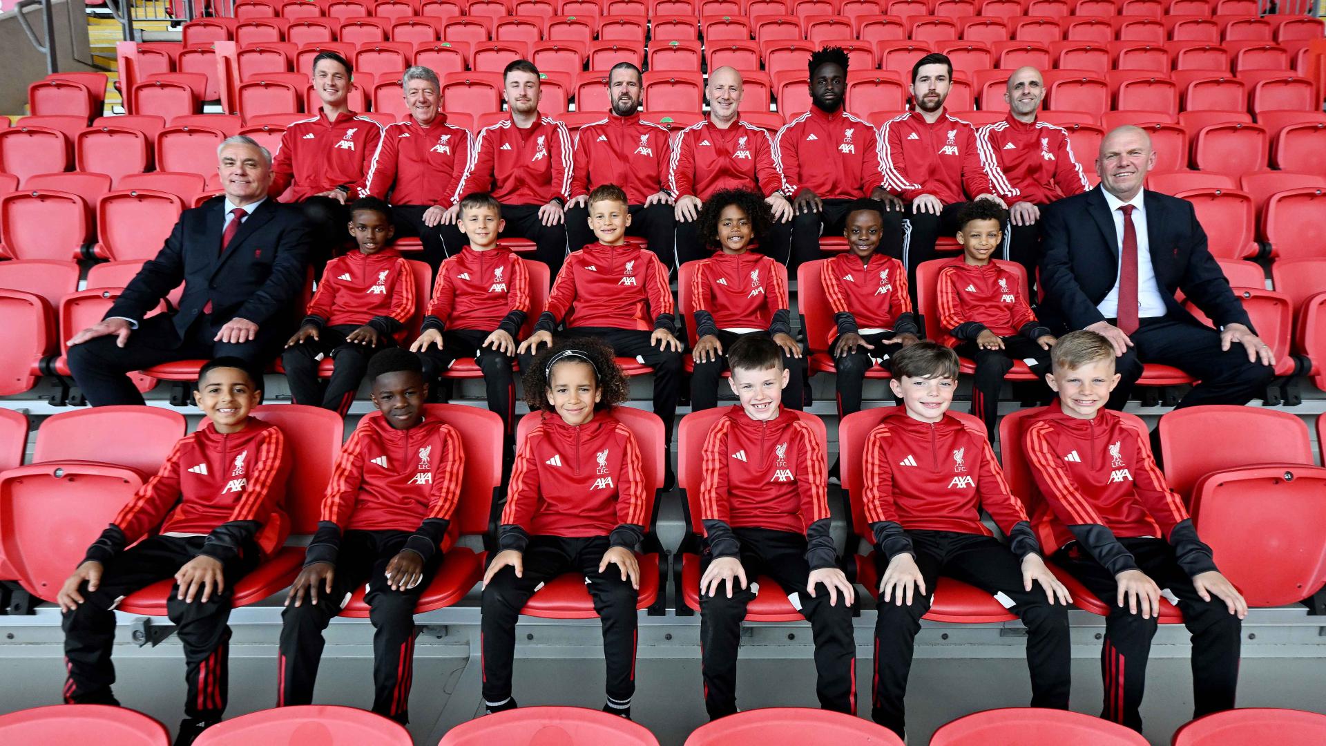 Liverpool FC's new U8s enjoy special signing day at Anfield