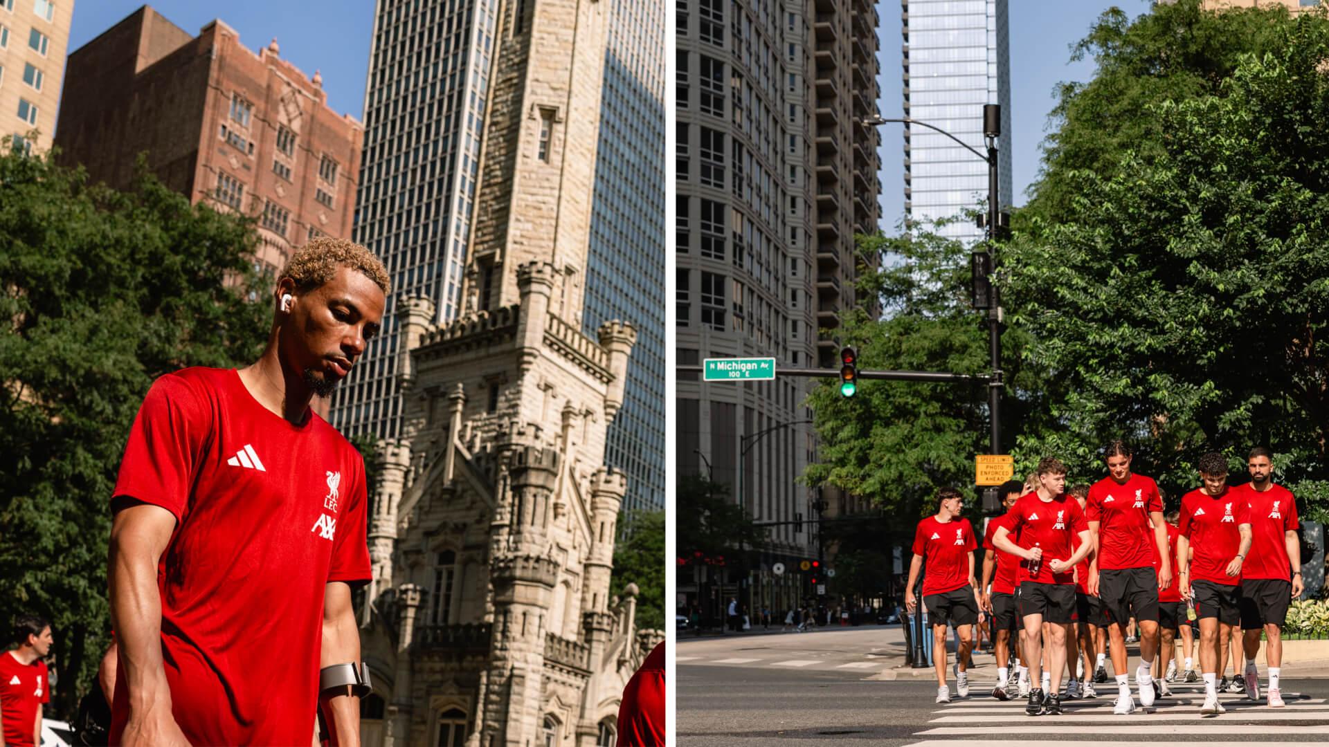 Photos: Day two in Chicago begins with a team walk to Lake Michigan