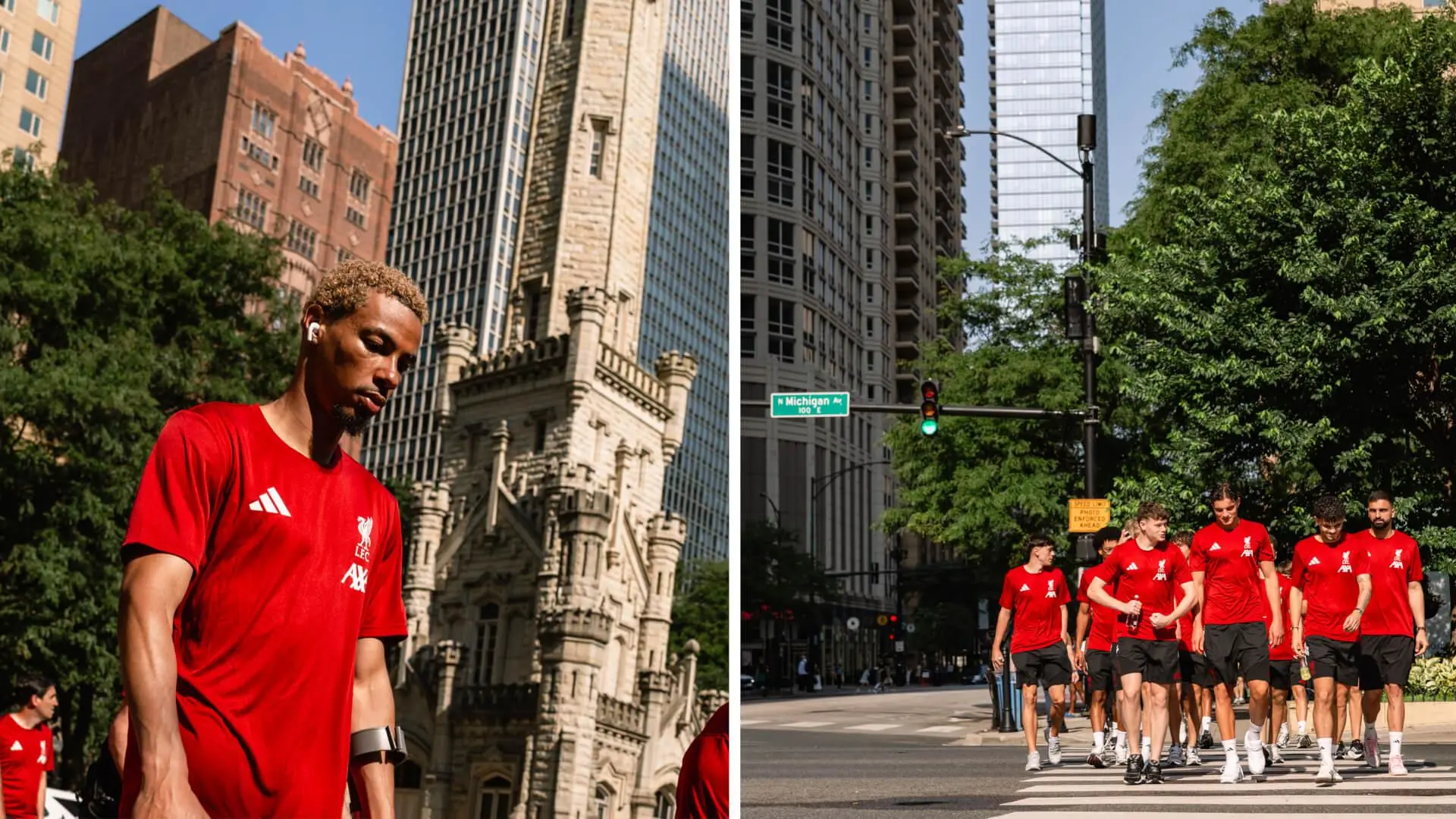 Photos: Day two in Chicago begins with a team walk to Lake Michigan
