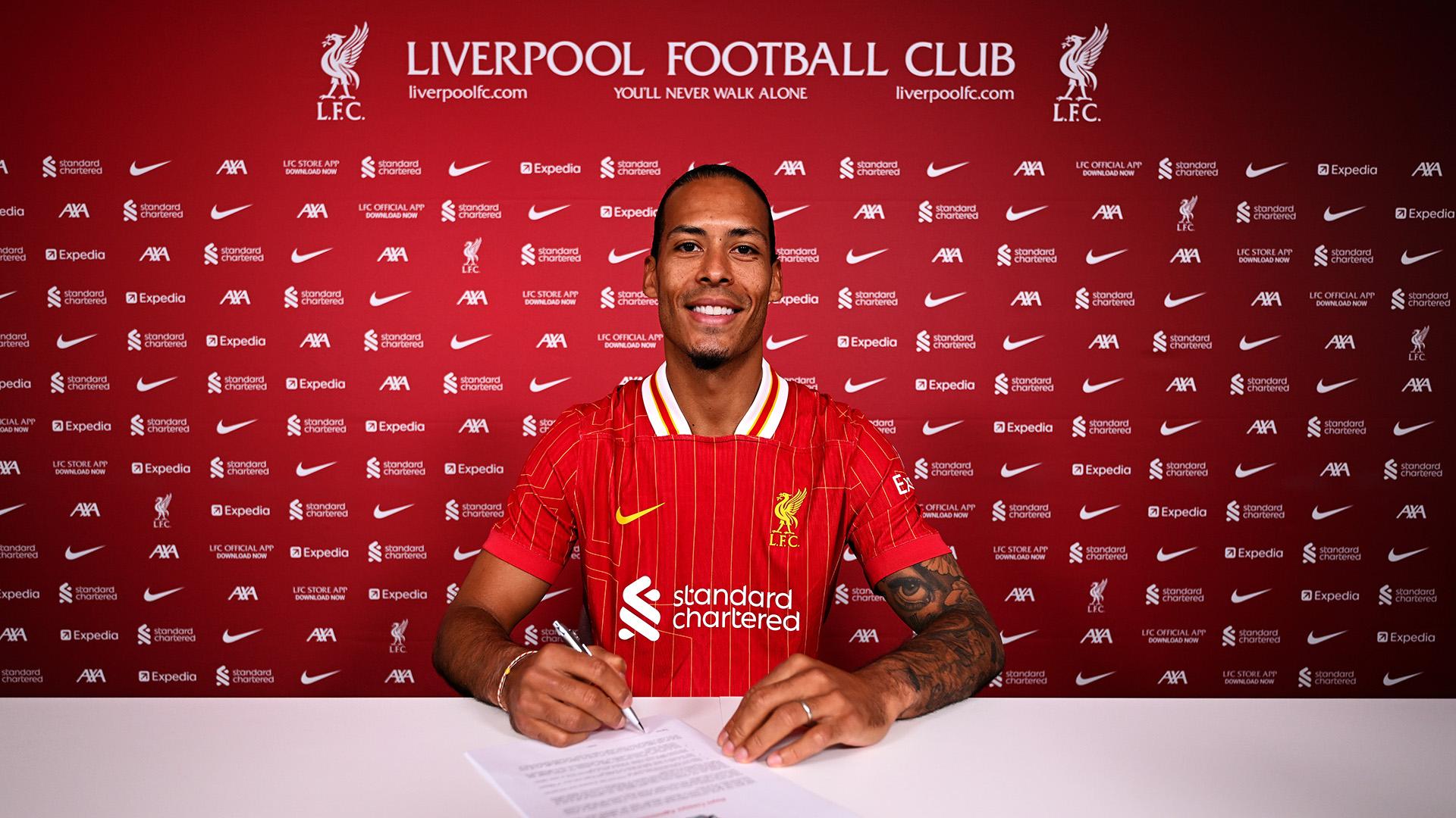 Virgil van Dijk signs new Liverpool FC contract
