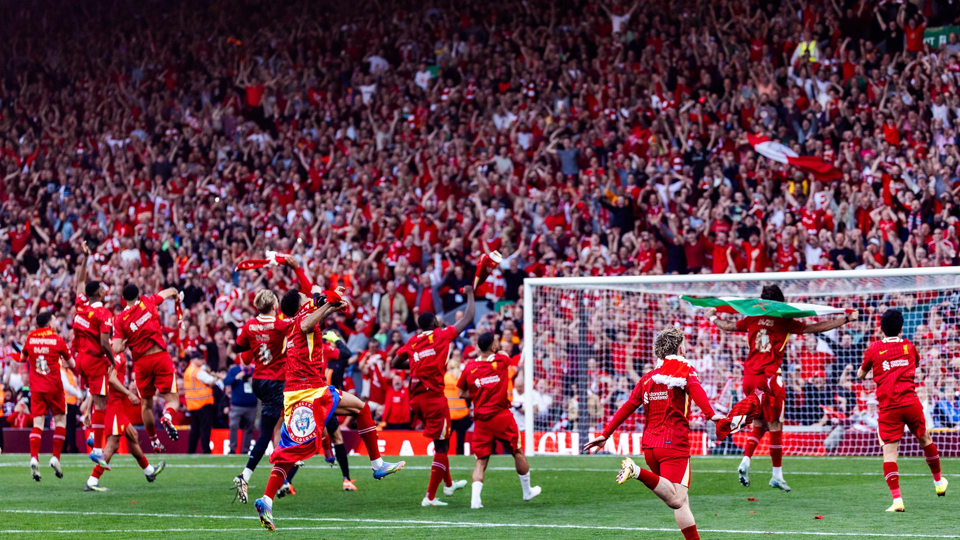 In photos: Joyous scenes as Anfield hails Liverpool clinching league title