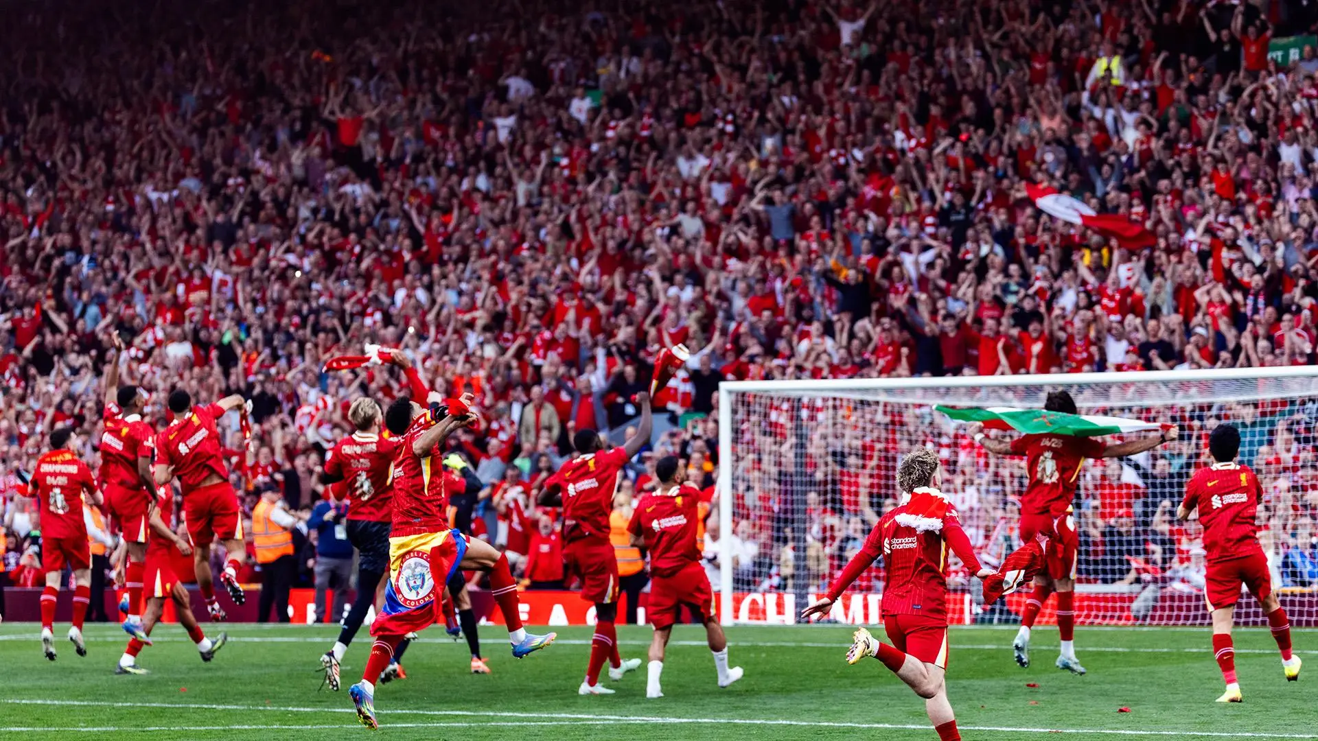 In photos: Joyous scenes as Anfield hails Liverpool clinching league title