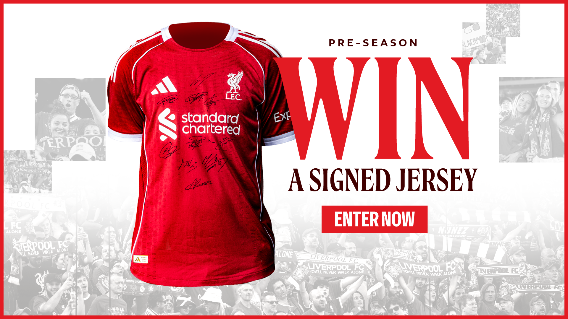 Competition: Win a signed Liverpool FC home shirt