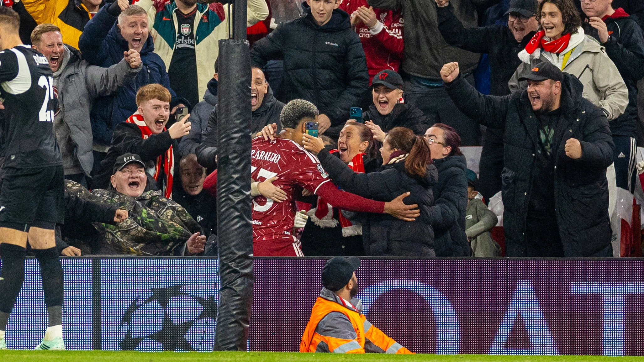 Ronald Araujo celebration v Villarreal - 22/10/2026