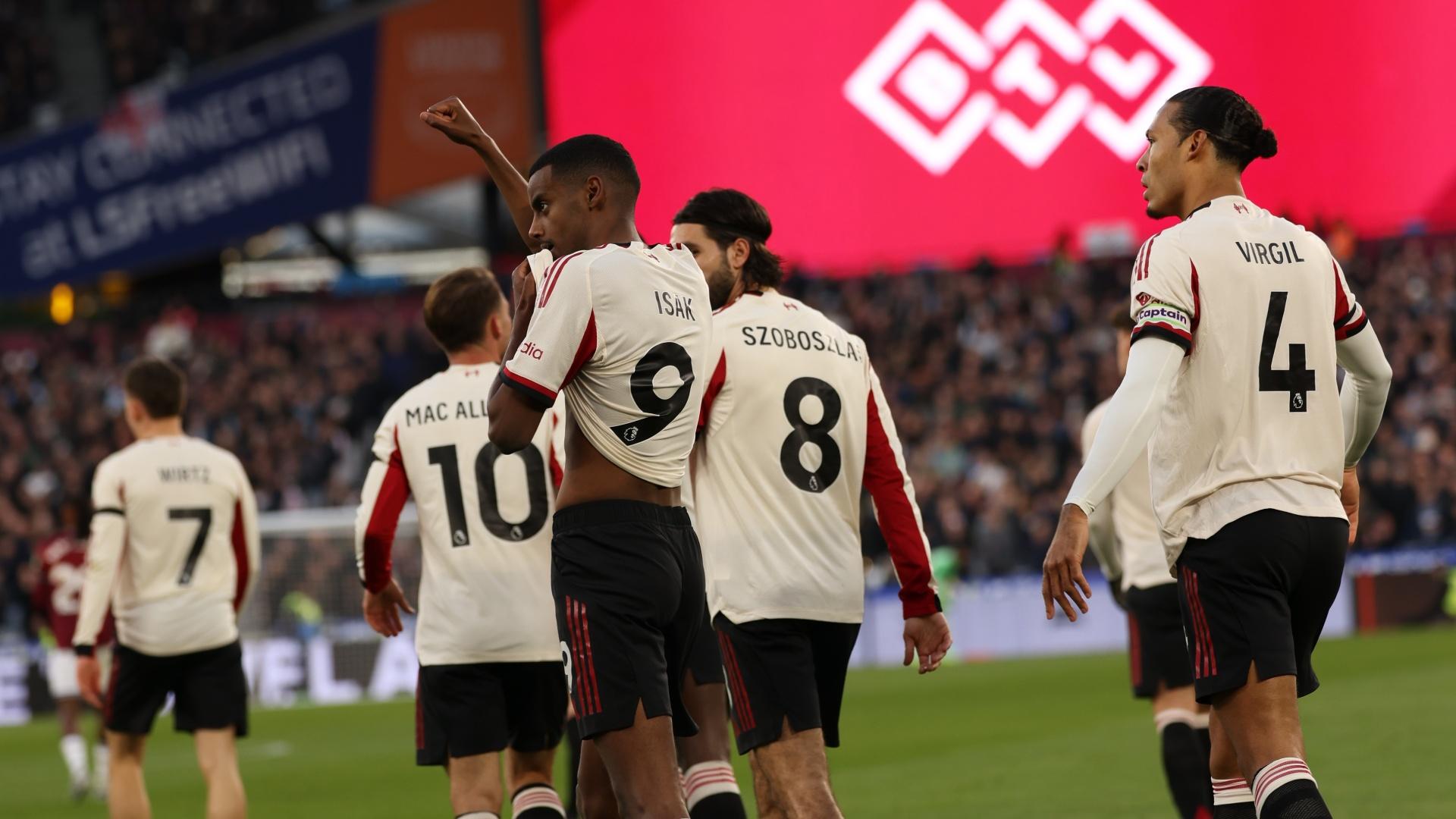 Alexander Isak and Cody Gakpo strike to give Liverpool victory at West Ham