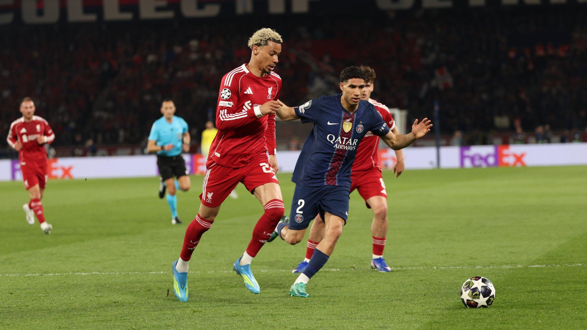 Liverpool lose 2-0 at PSG in first leg of UCL quarter-final