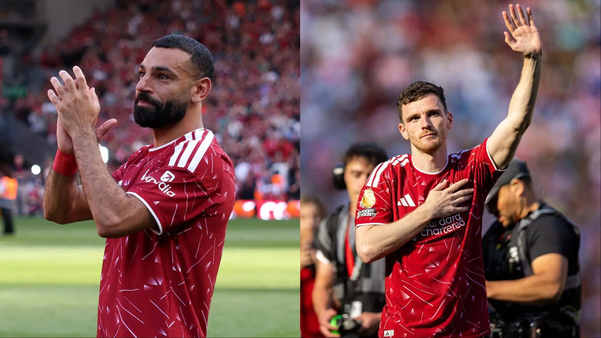 In photos: Anfield's farewells to Andy Robertson and Mohamed Salah