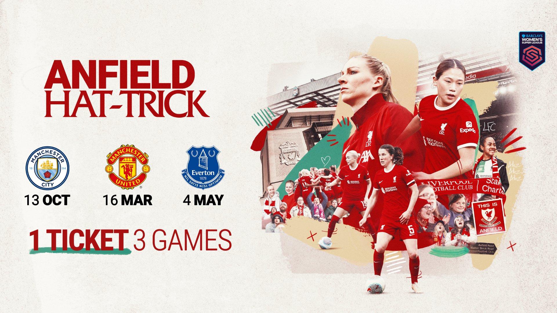 Anfield to host three Liverpool FC Women WSL games in 2024-25