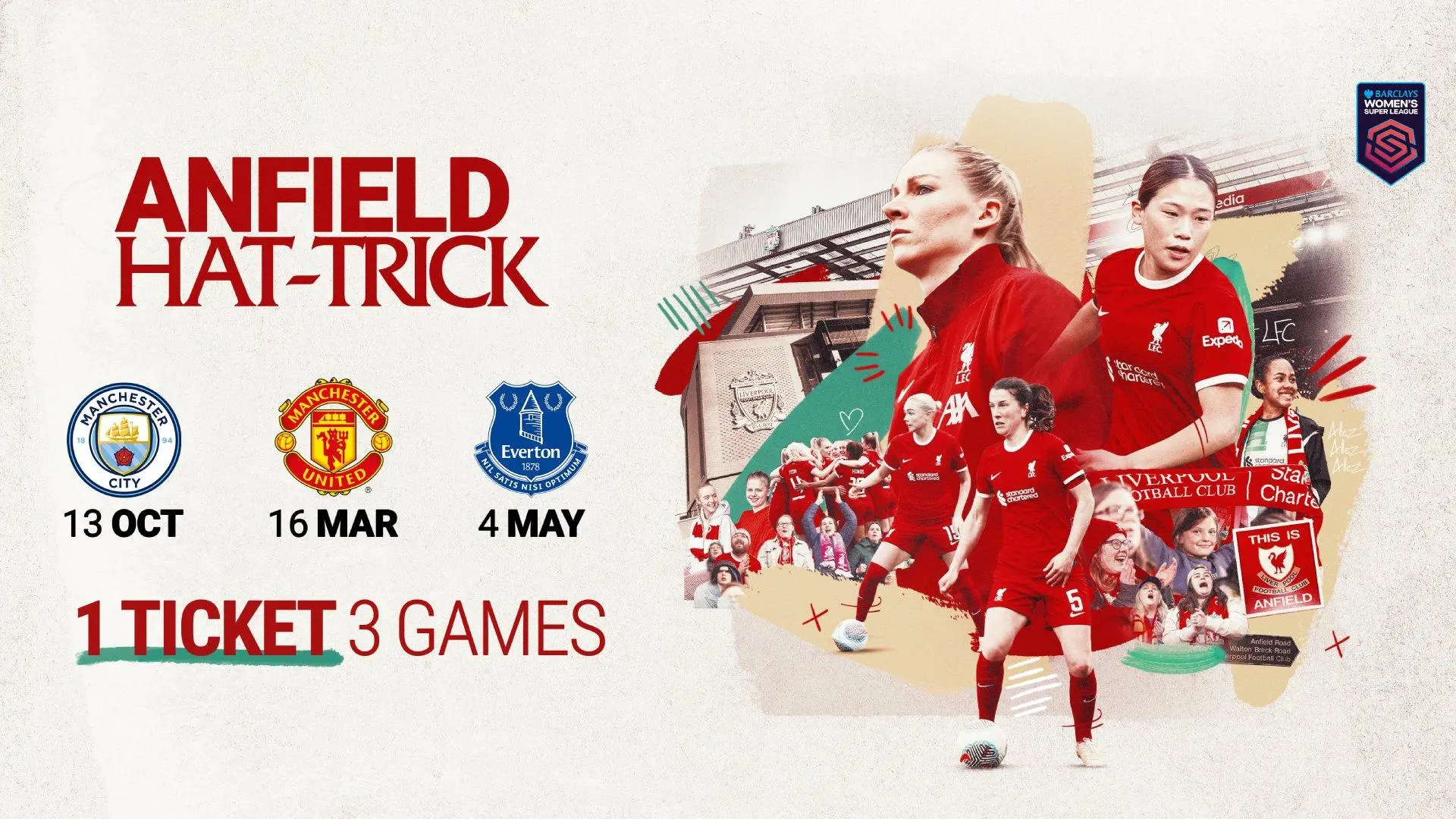 Anfield to host three Liverpool FC Women WSL games in 2024-25