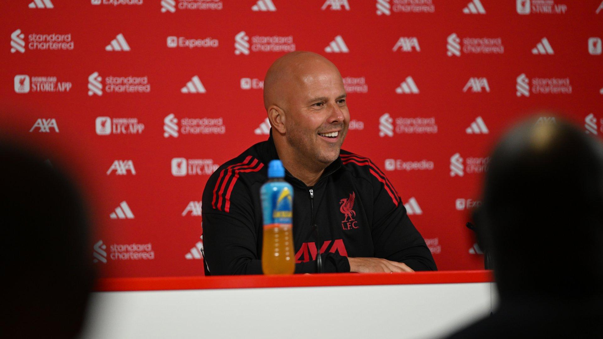 Friday: Watch Arne Slot's pre-Burnley press conference live