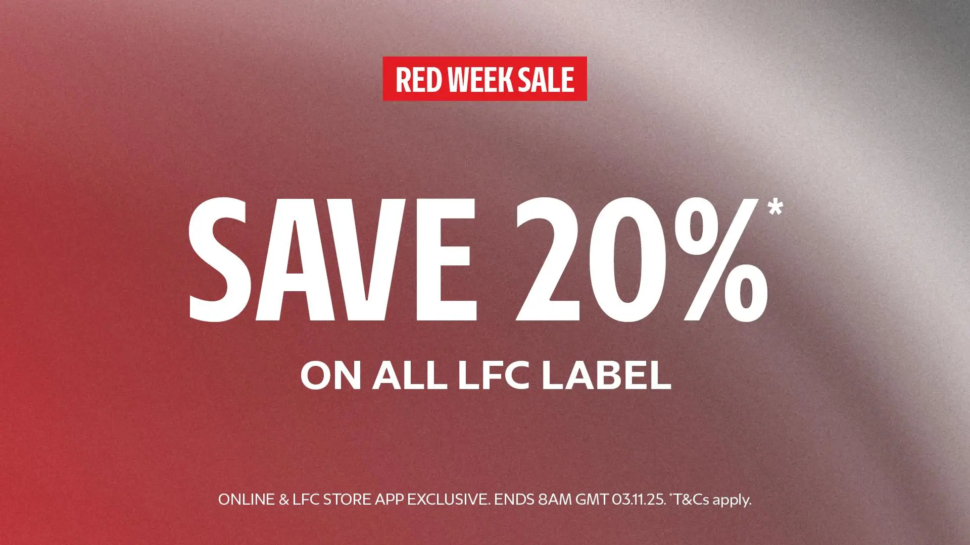 Red Week Sale: Save 20% across all LFC Label items now