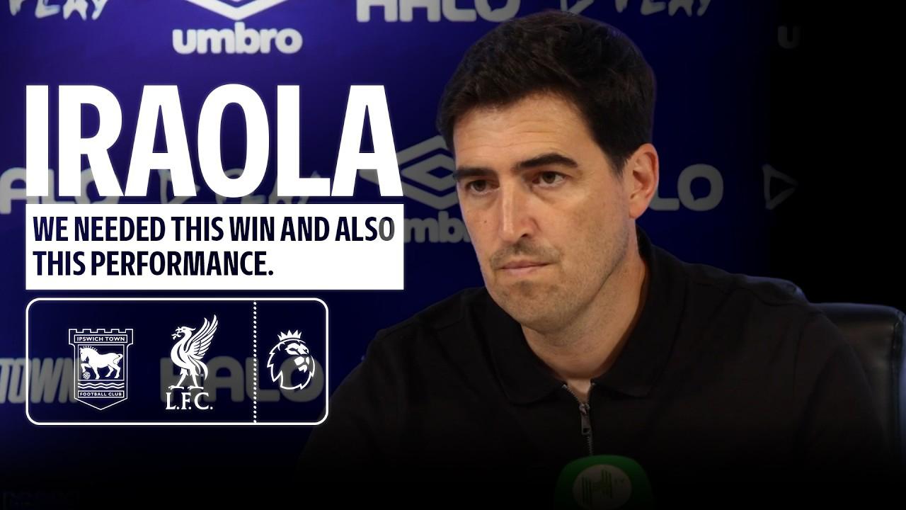 Ipswich 0-2 Liverpool: Watch Andoni Iraola's post-match press conference