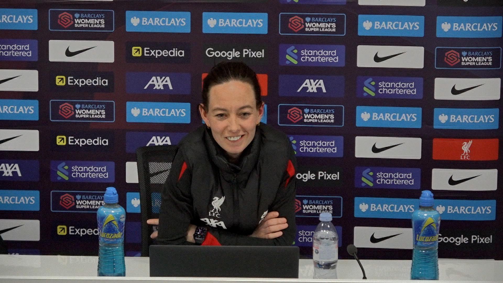 Watch Amber Whiteley's press conference ahead of Arsenal v LFC Women