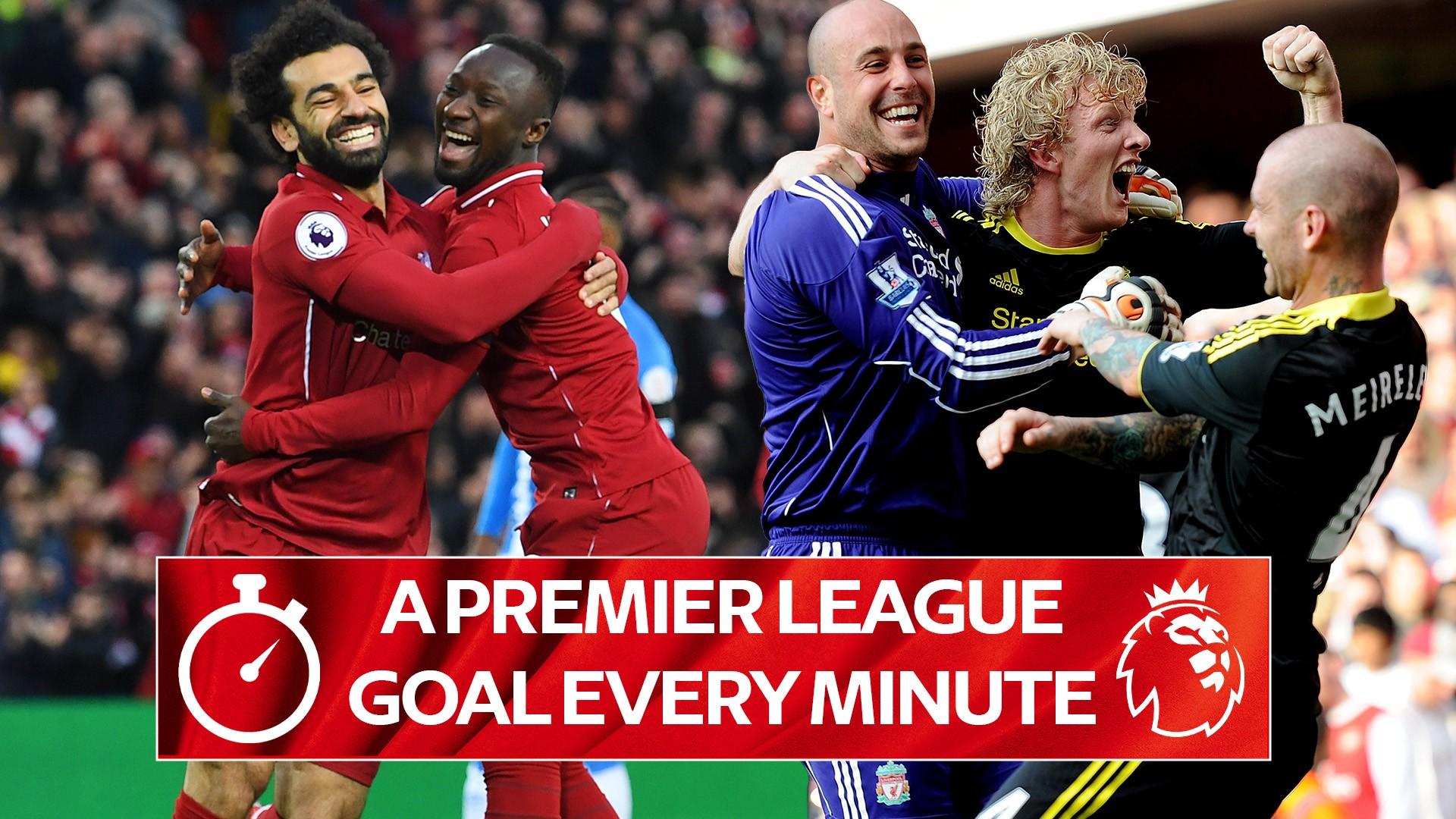 From 1' to 90+12': Watch a Premier League goal scored by Liverpool in every minute
