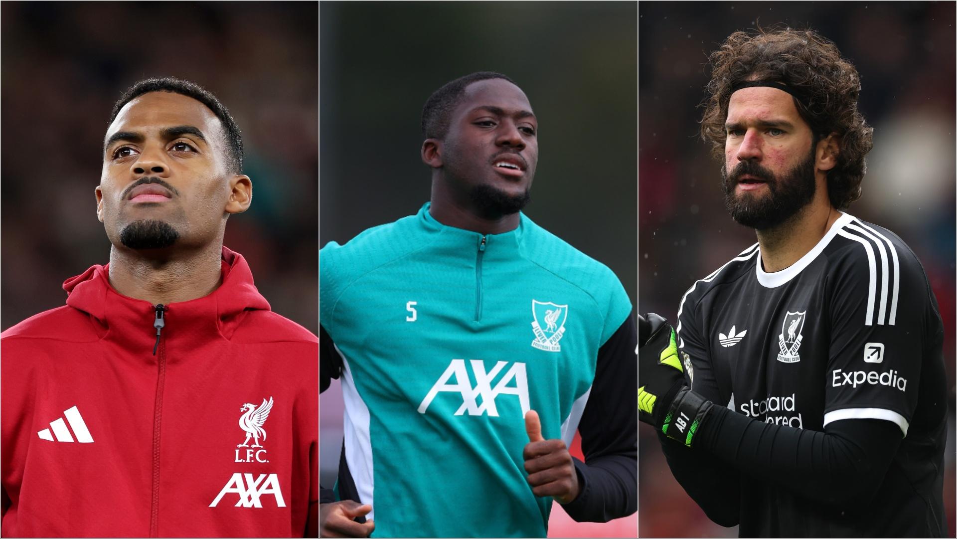 Fitness update: News on Ryan Gravenberch, Ibrahima Konate and Alisson Becker