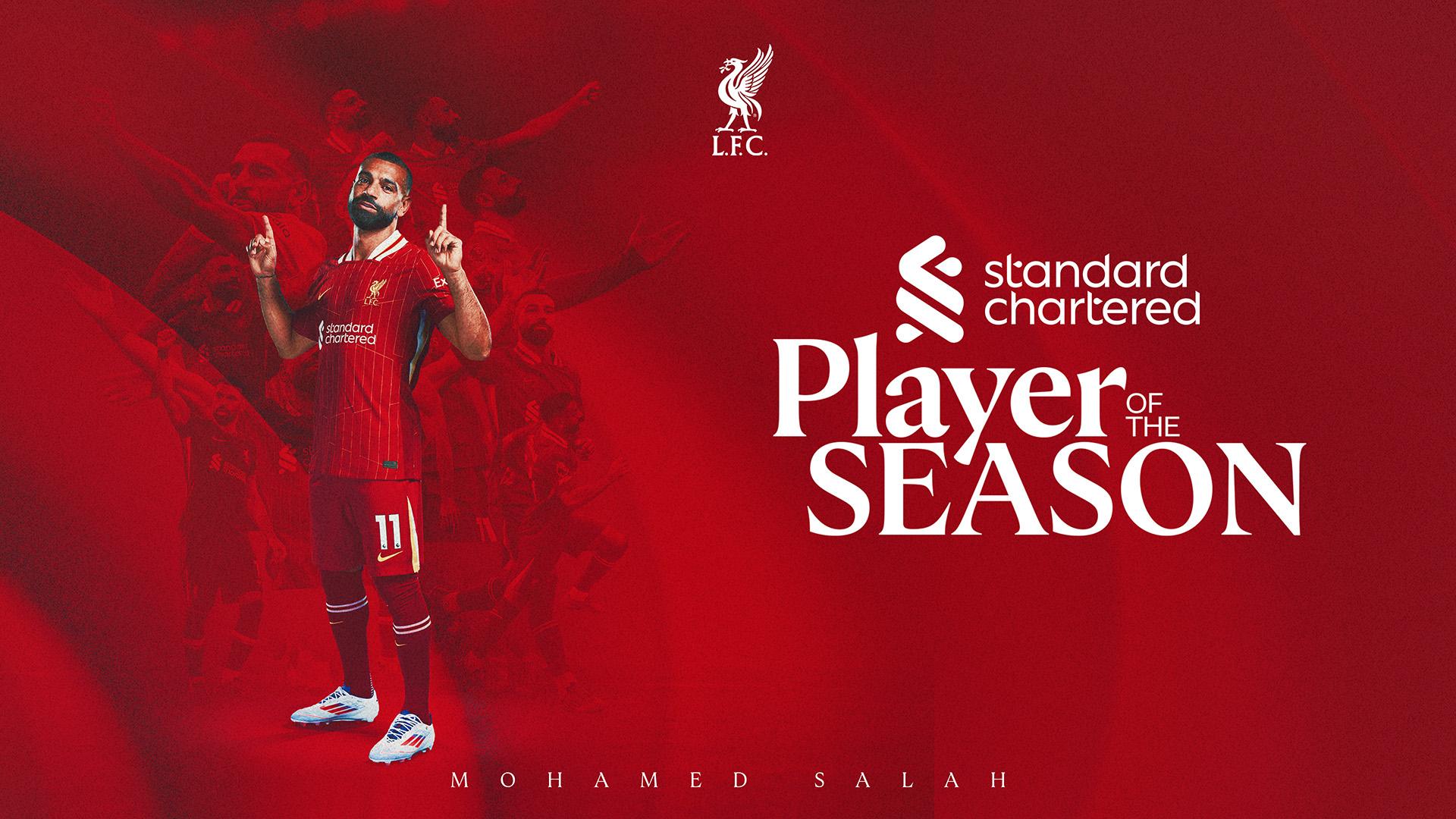 Mohamed Salah wins Liverpool's Men's Player of the Season award for fifth time