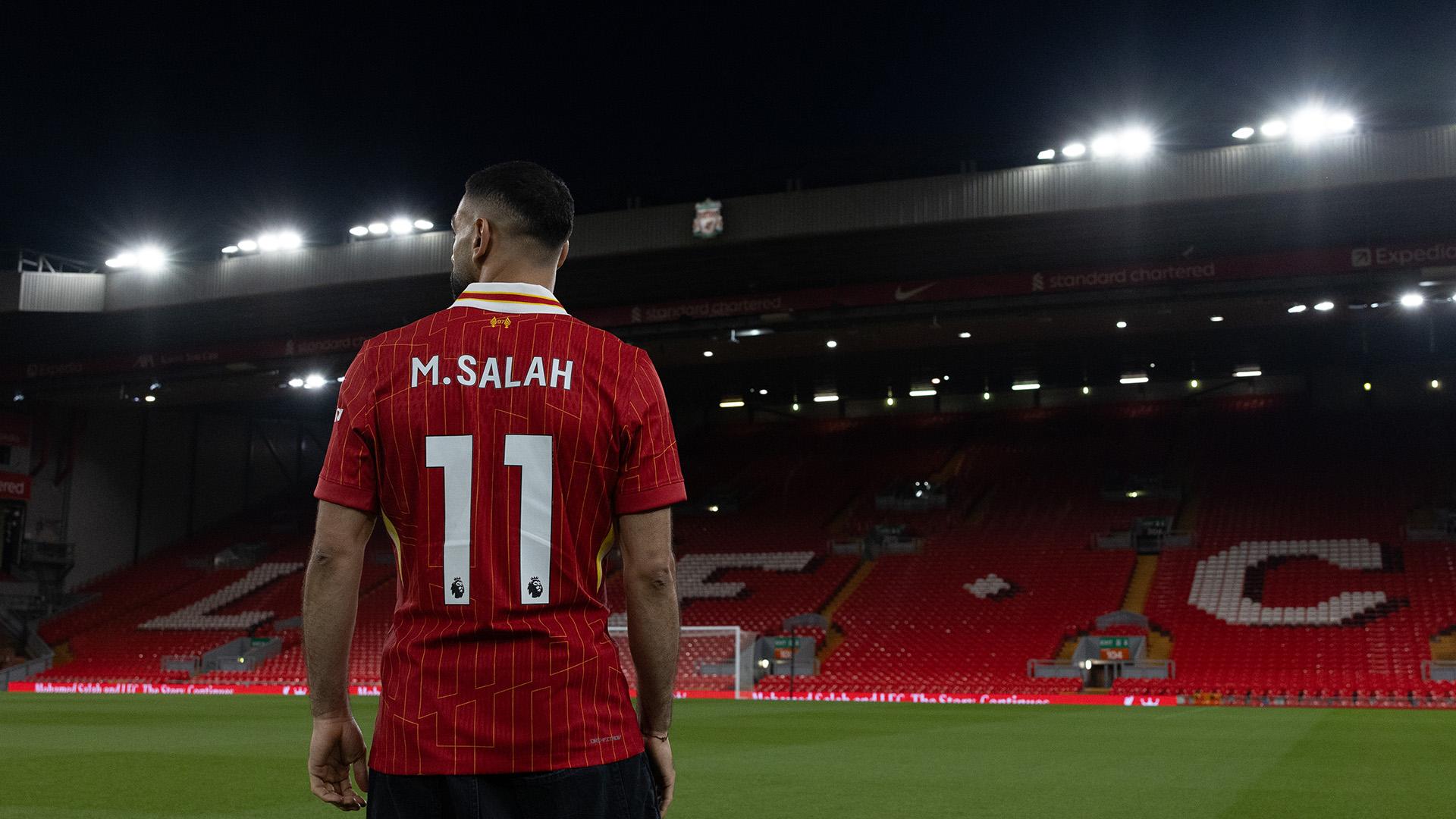 Get free 'M. Salah - 11' shirt printing to celebrate new LFC deal