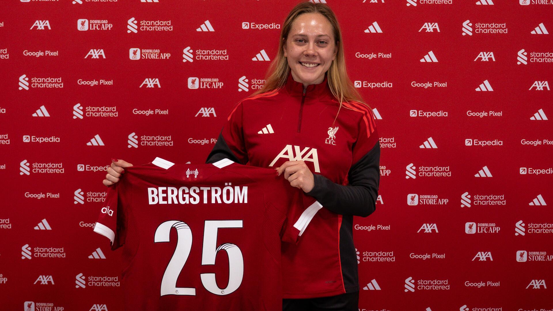 In photos: Alice Bergstrom visits Melwood to complete move to LFC Women