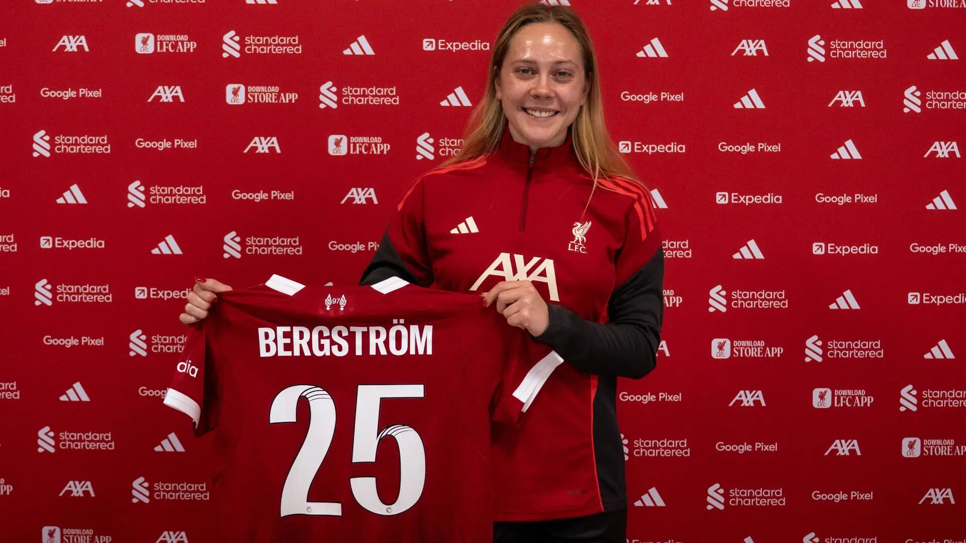 In photos: Alice Bergstrom visits Melwood to complete move to LFC Women