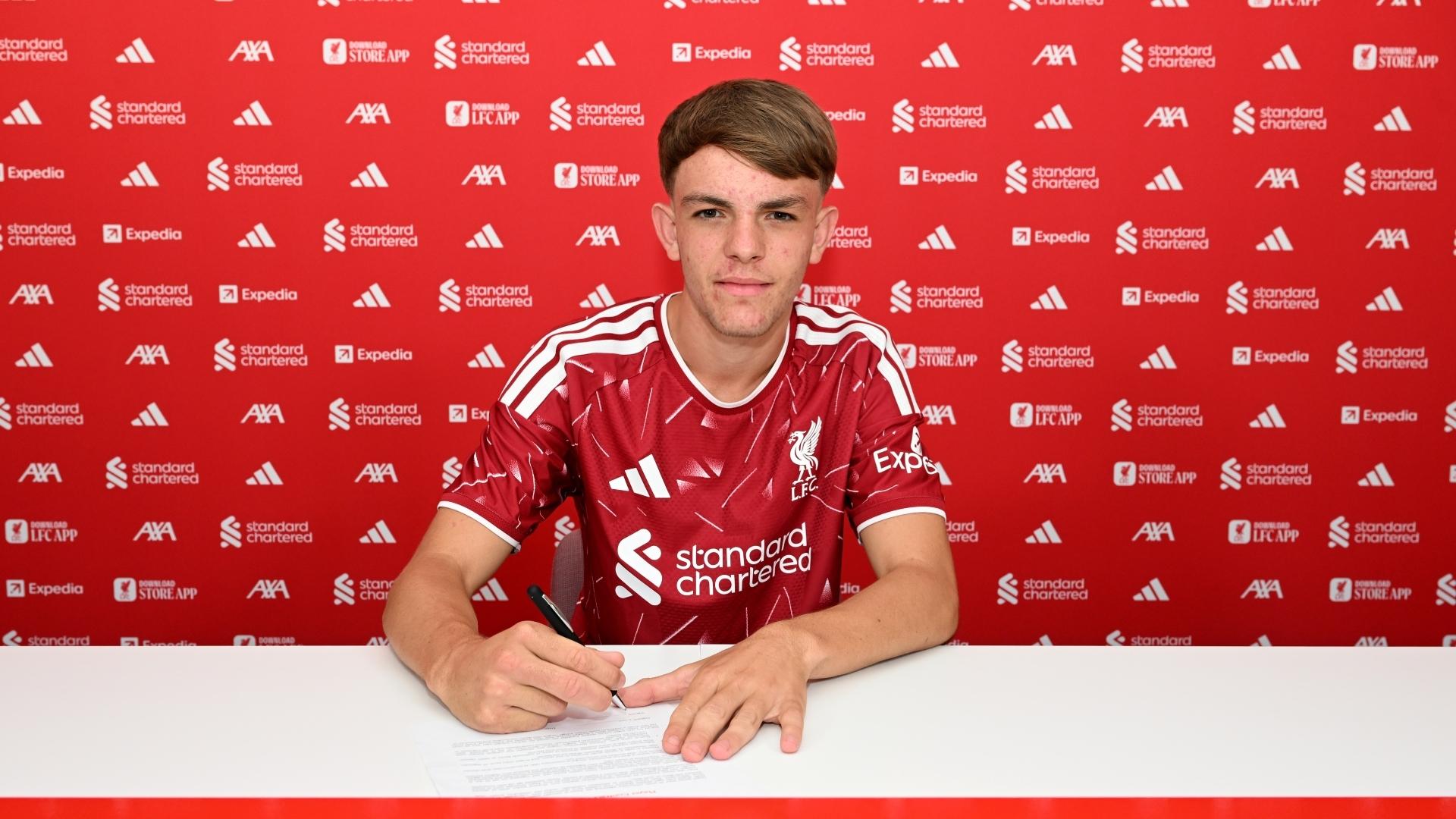 Lucas Clarke signs first professional contract with Liverpool FC