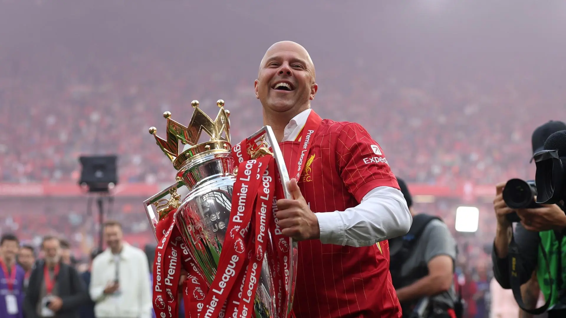 Arne Slot press conference: Premier League trophy lift, transfers, next season and more