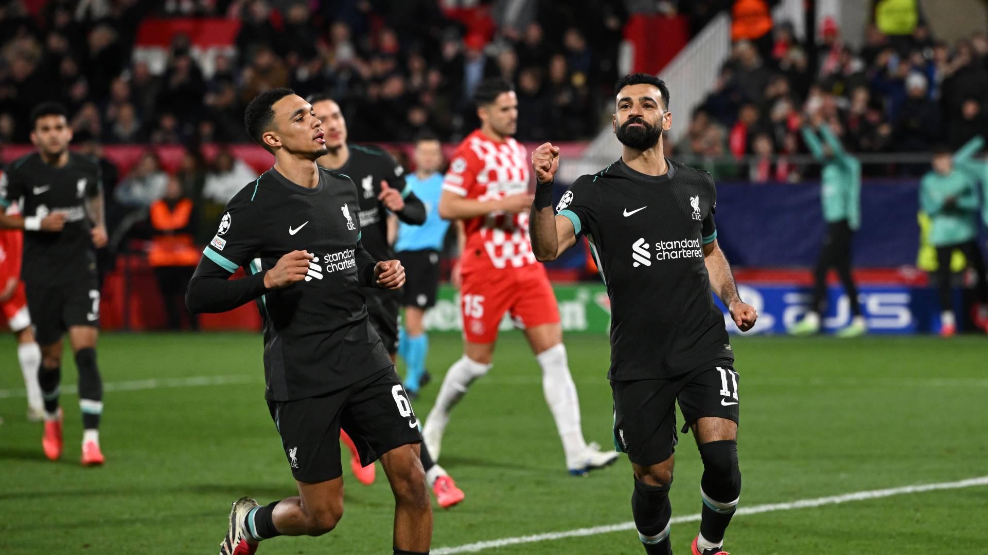 Mohamed Salah penalty at Girona sees Liverpool maintain perfect Champions League record