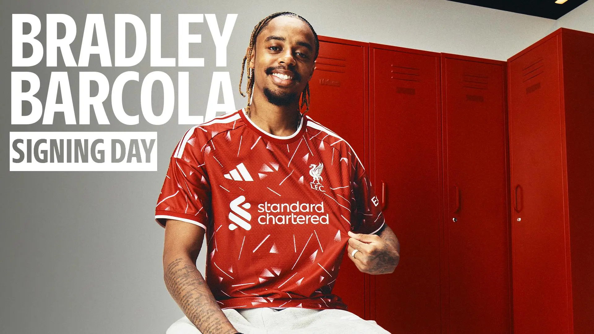Watch: Behind the scenes of Bradley Barcola's Liverpool signing day