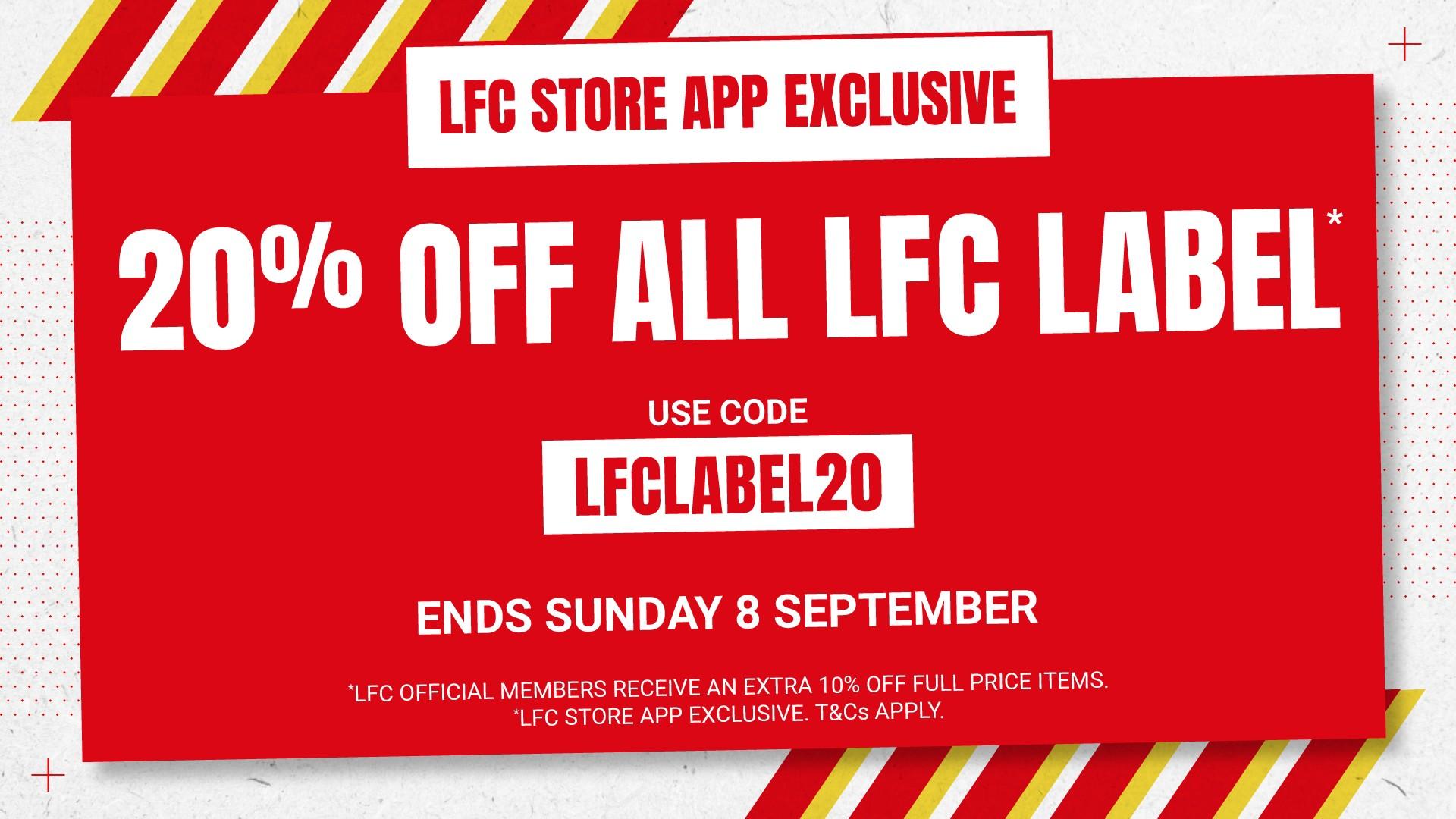 Last chance: Save 20% on LFC Label items today