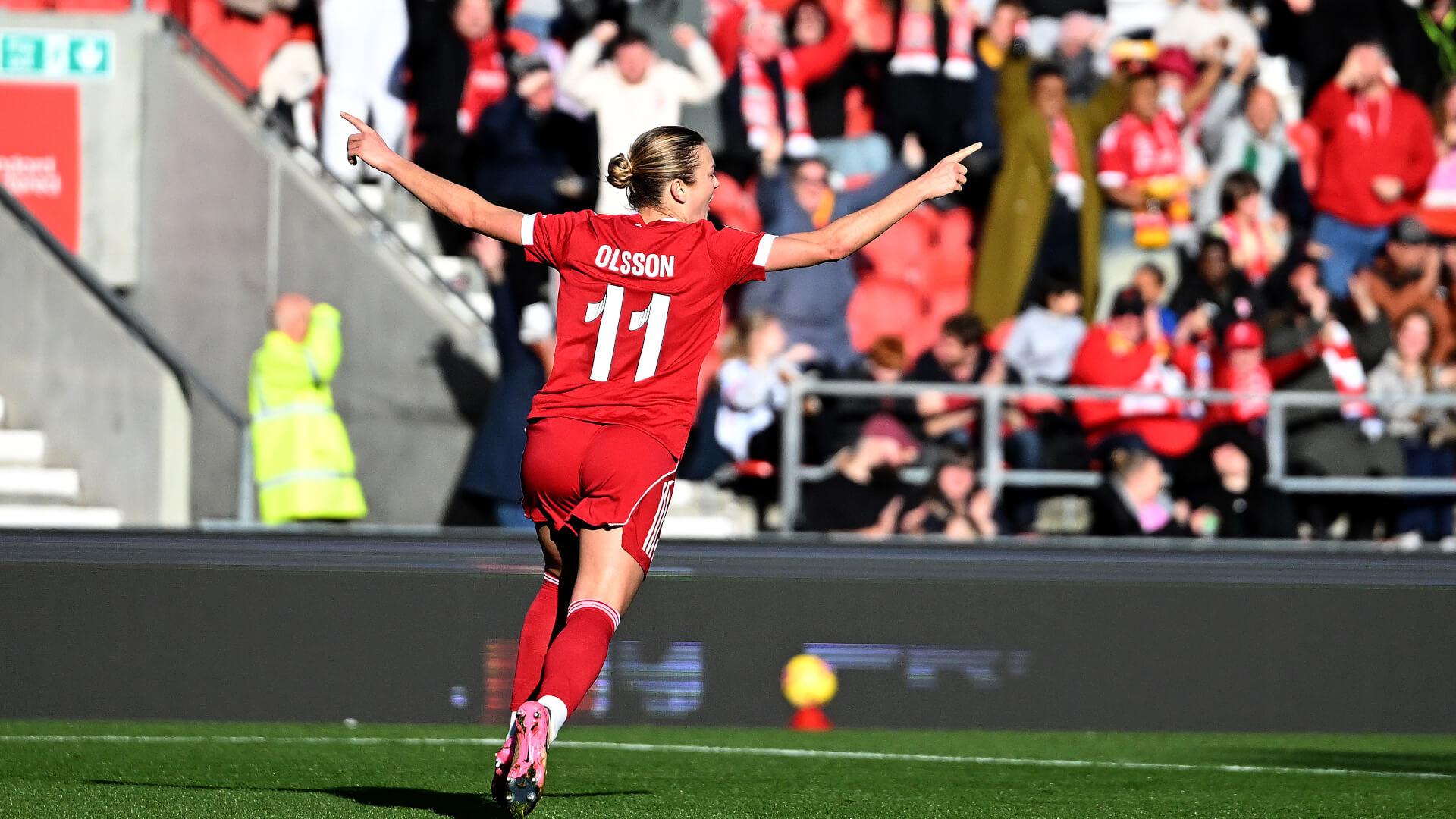 Pre-match stats: Beata Olsson aiming for WSL record as Liverpool visit Arsenal