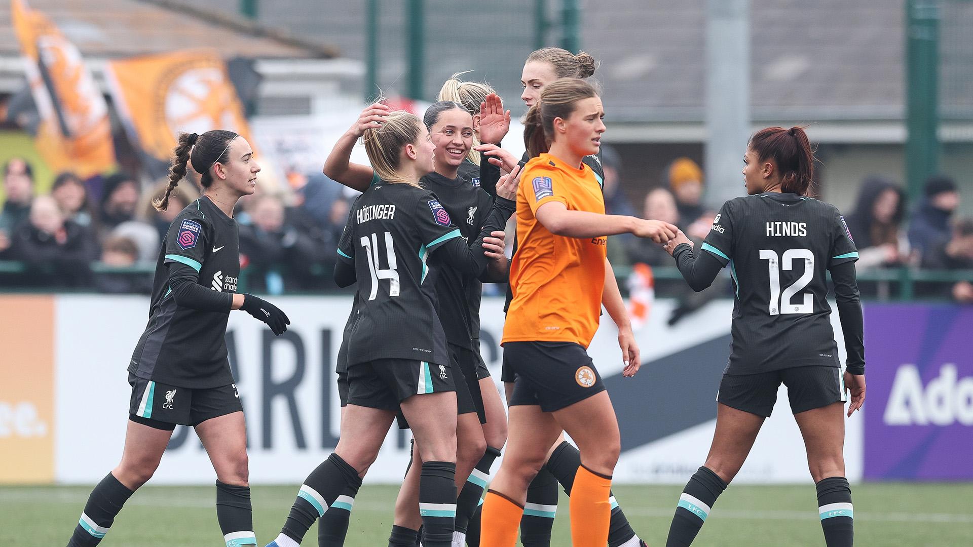 Höbinger and Enderby strike late to send Liverpool into Women's FA Cup last eight