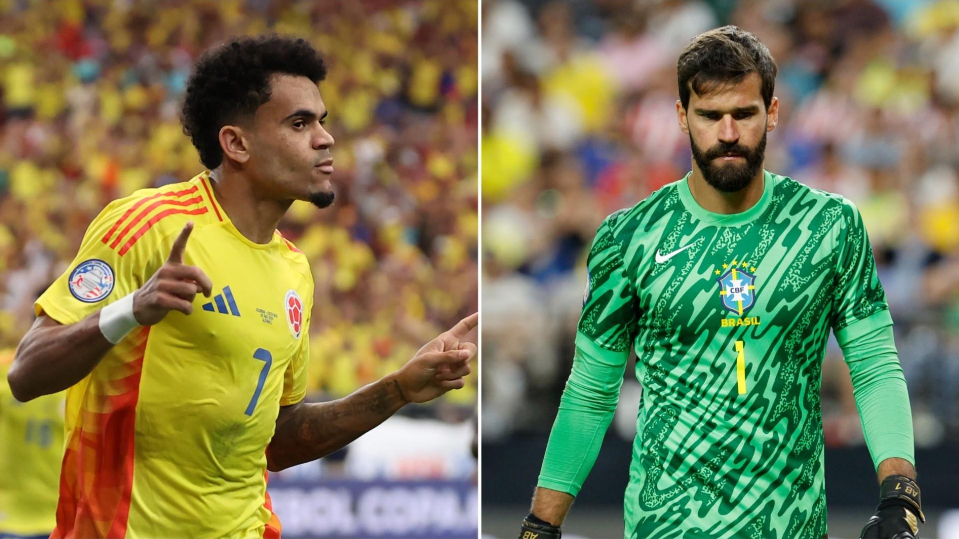 Copa America: Diaz scores as Colombia qualify for last eight and a win for Alisson's Brazil