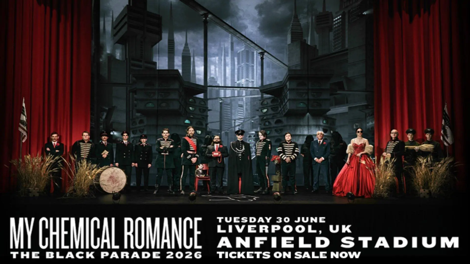 My Chemical Romance to perform at Anfield in 2026