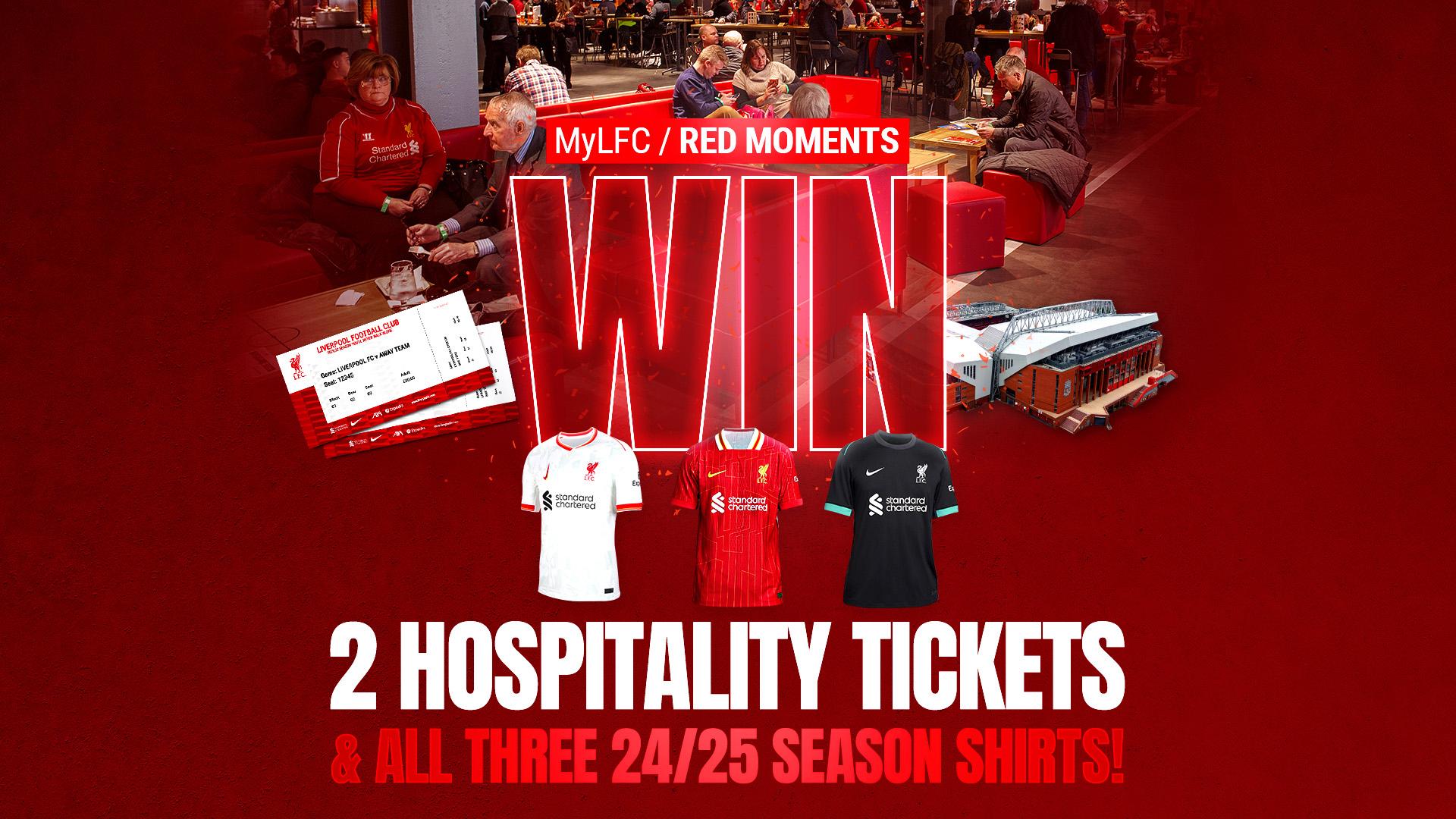 Competition: Win hospitality tickets and Liverpool shirts with MyLFC