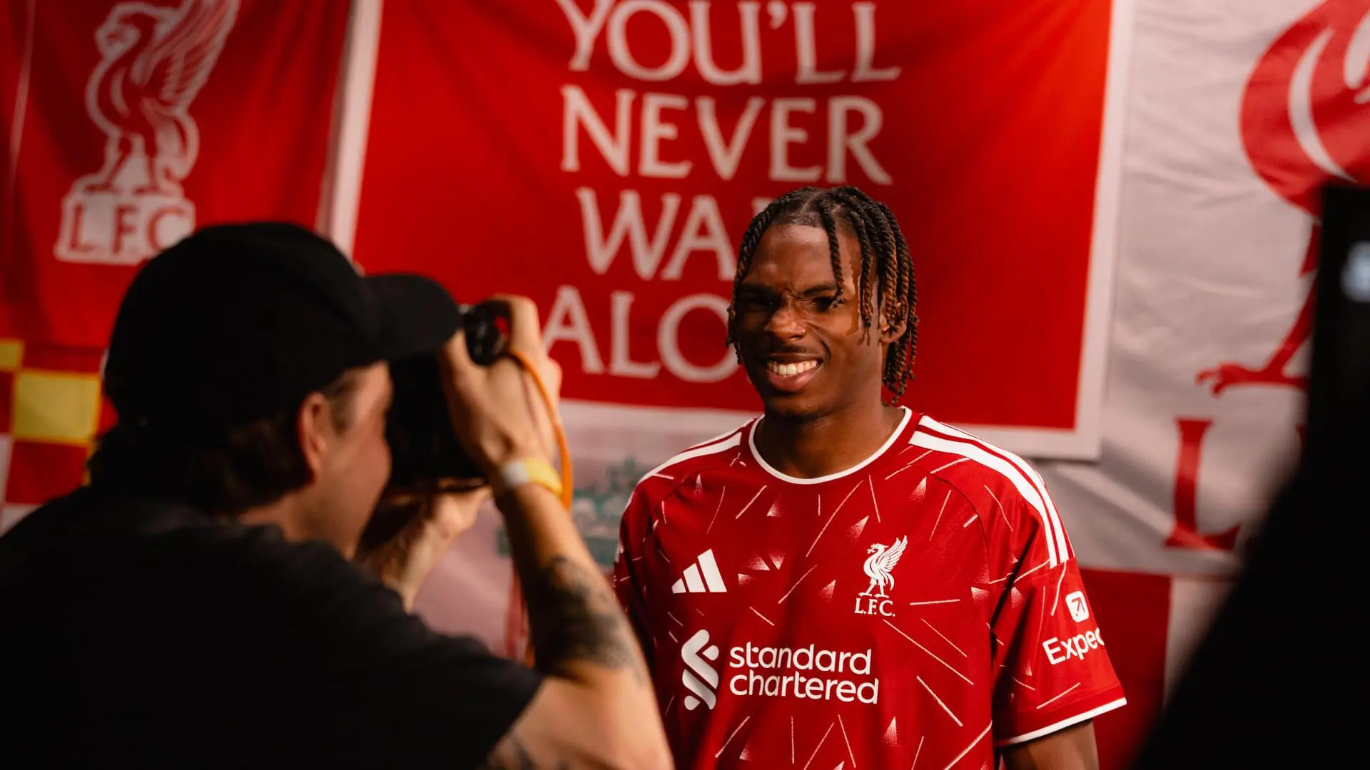 Photos: Behind the scenes of Liverpool squad's Premier League media day