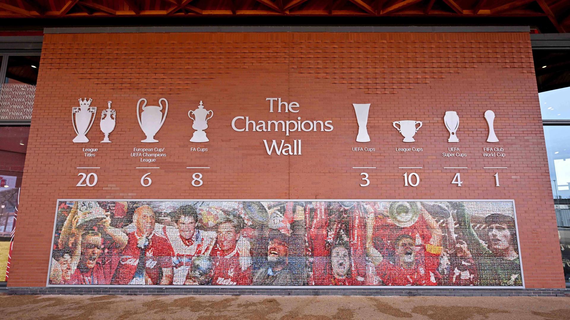 LFC's Champions Walls updated to celebrate 20th league title