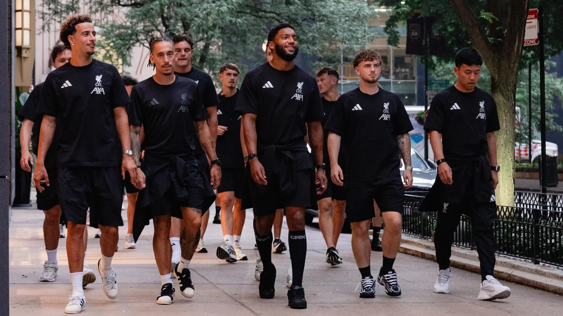 Gallery: A stretch and a stroll as Liverpool settle into Chicago