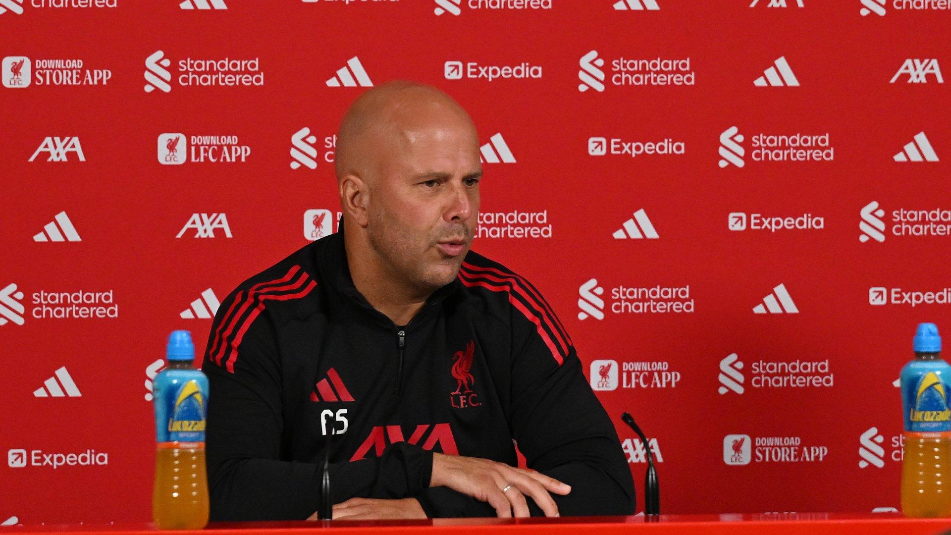 Friday: Watch Arne Slot's pre-Leeds United press conference live