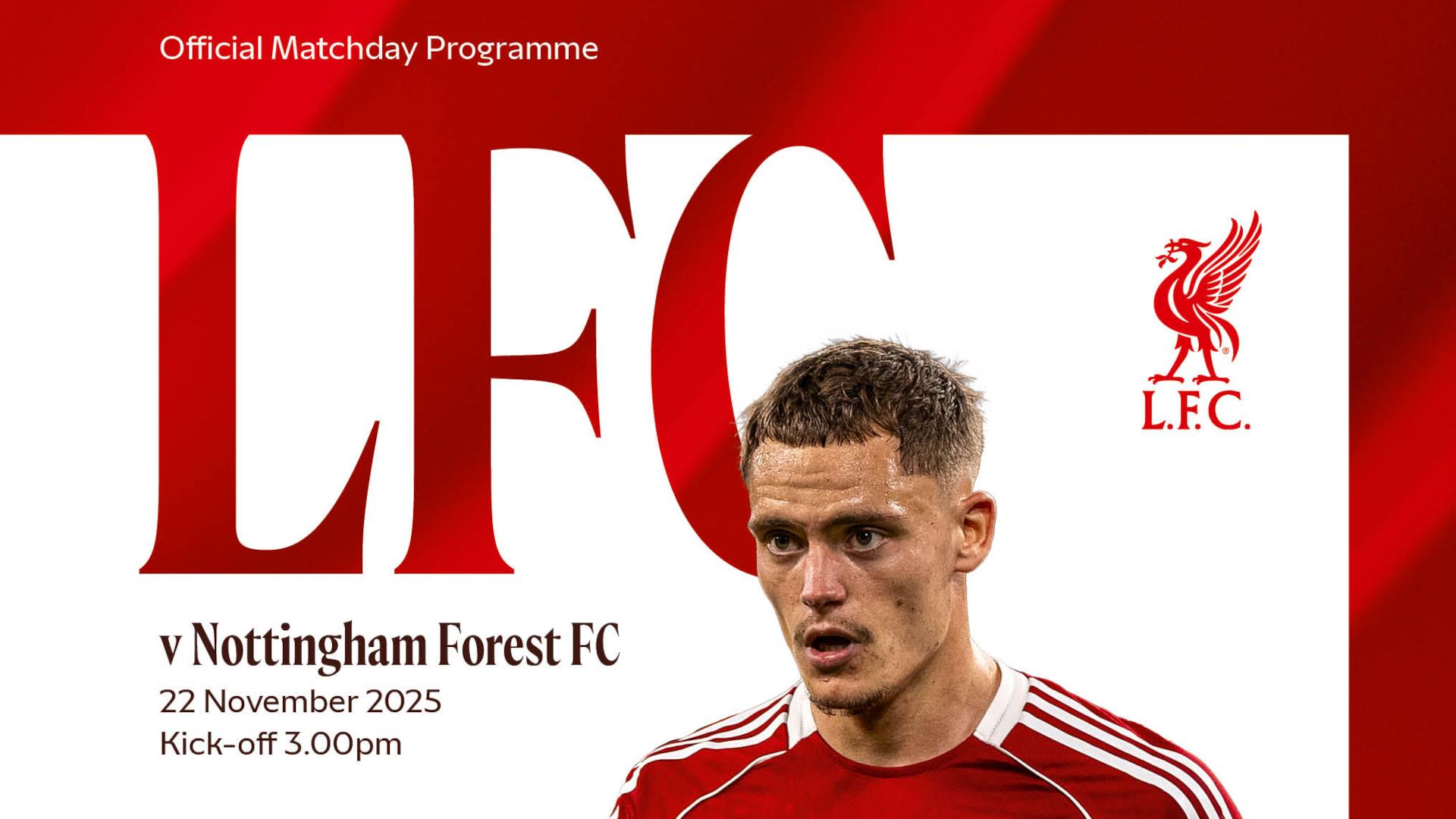 Get your Liverpool v Nottingham Forest matchday programme